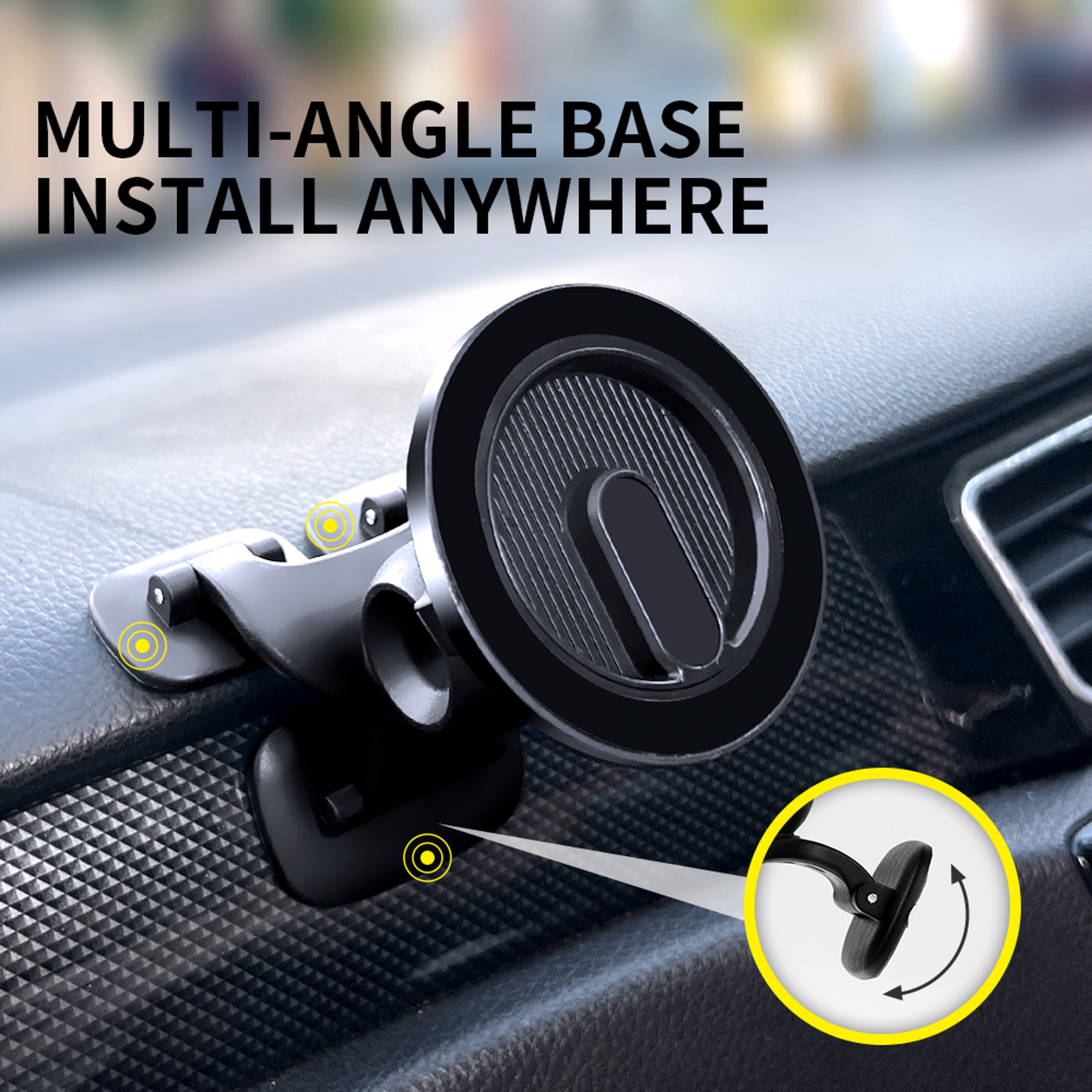 Magnetic Phone Holder For Car Rotating Dashboard Phone Mount Universal Magnetic Car Mount 1