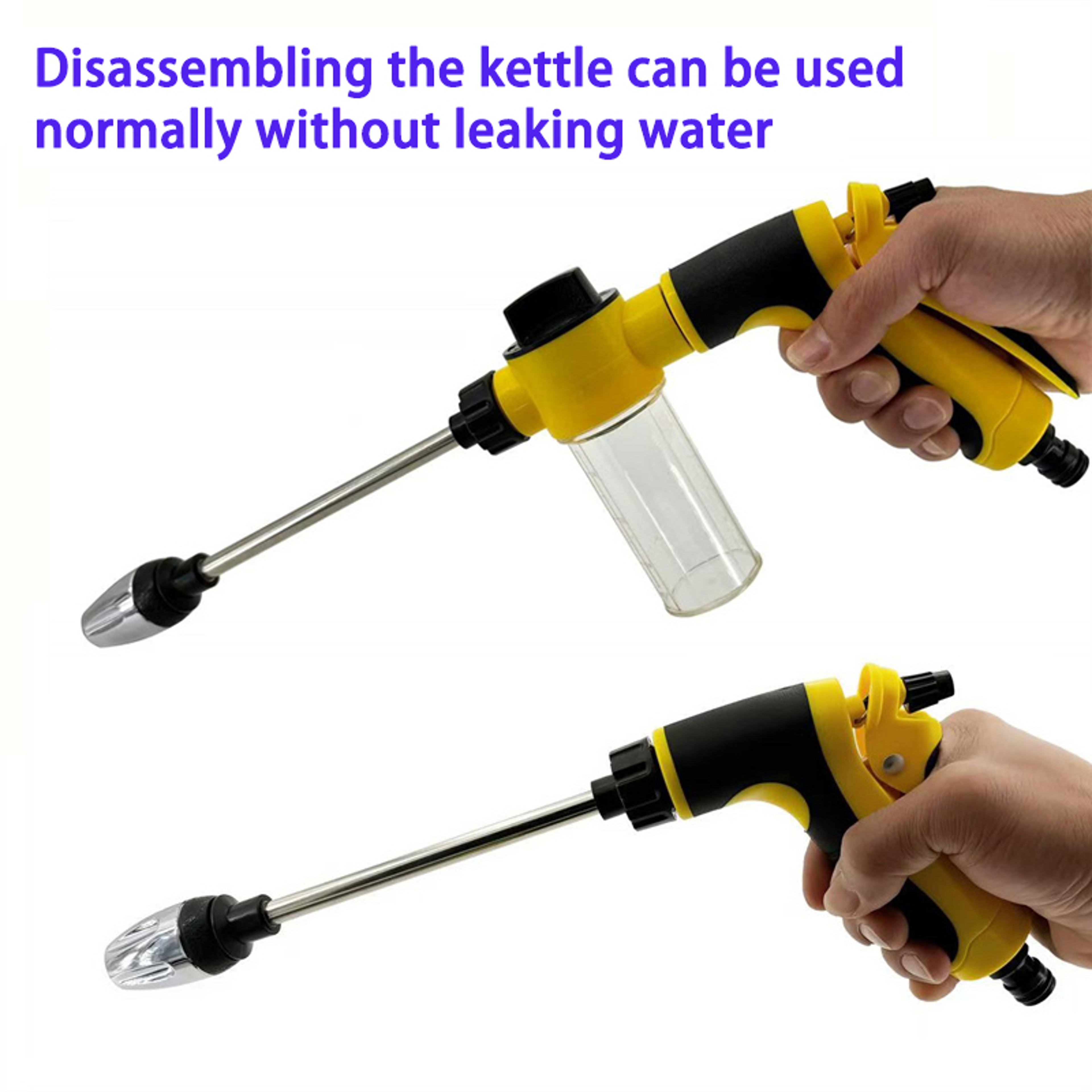 Rotating Nozzle High Pressure Water Gun Car Wash Kit Garden Hose Sprayer 4