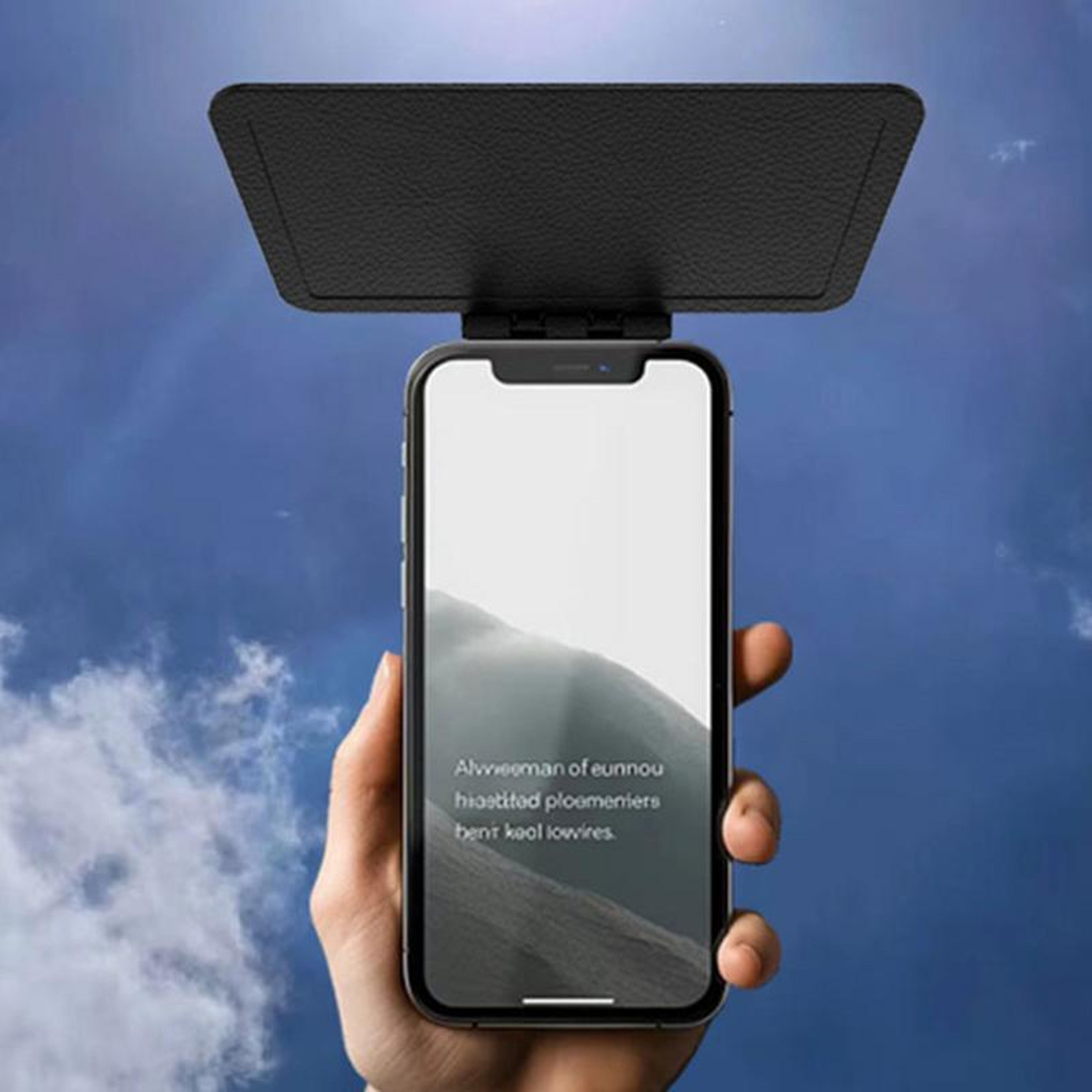 Foldable Phone Sunshade Anti Glare UV Shield for Car Bike Smartphone Mounts – view 3