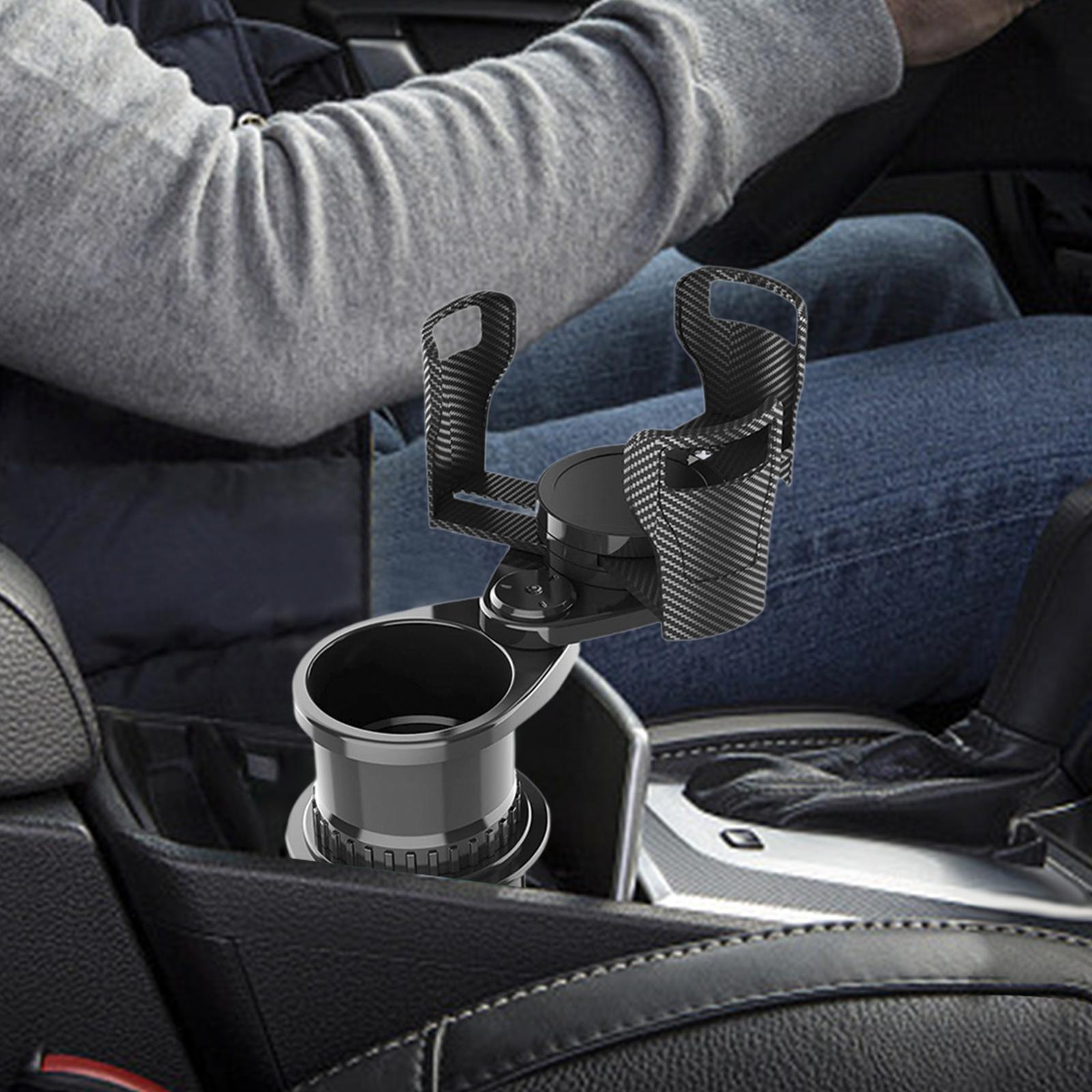 Car Cup Holder Expander With Phone Slot For SUVs Trucks  Cars 0