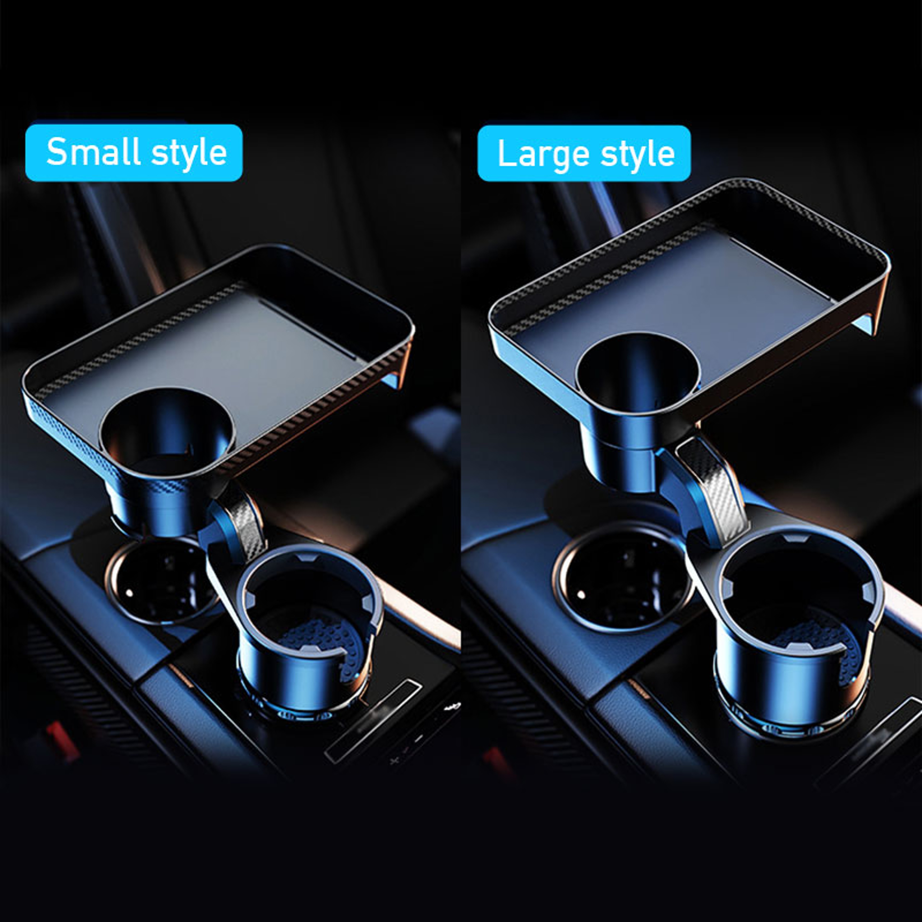 Car Cup Holder Expander With Adjustable Food Tray  Drink Holder 2