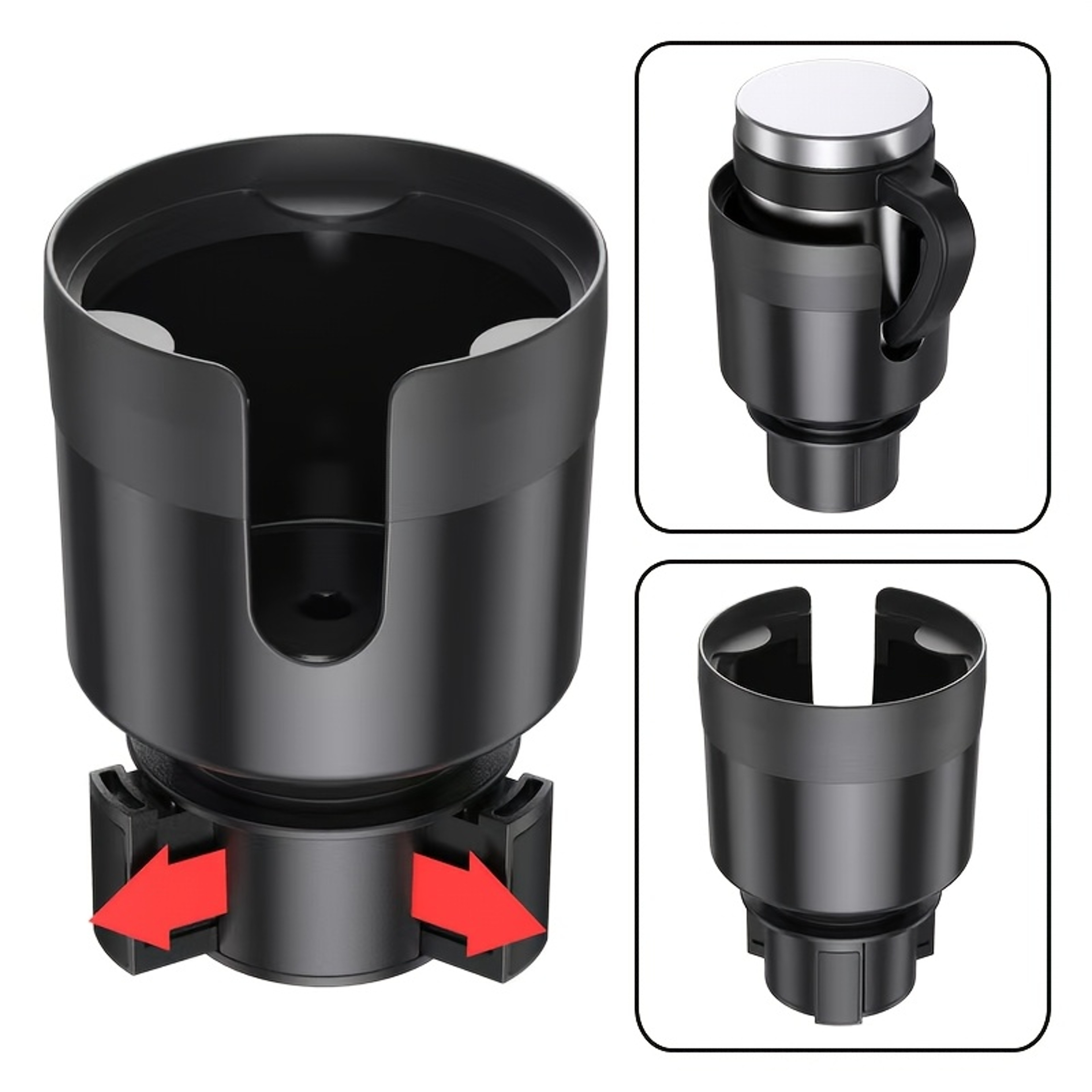 Universal Car Cup Holder Extender With Adjustable Base For Large Bottles Cups  Tumblers 2
