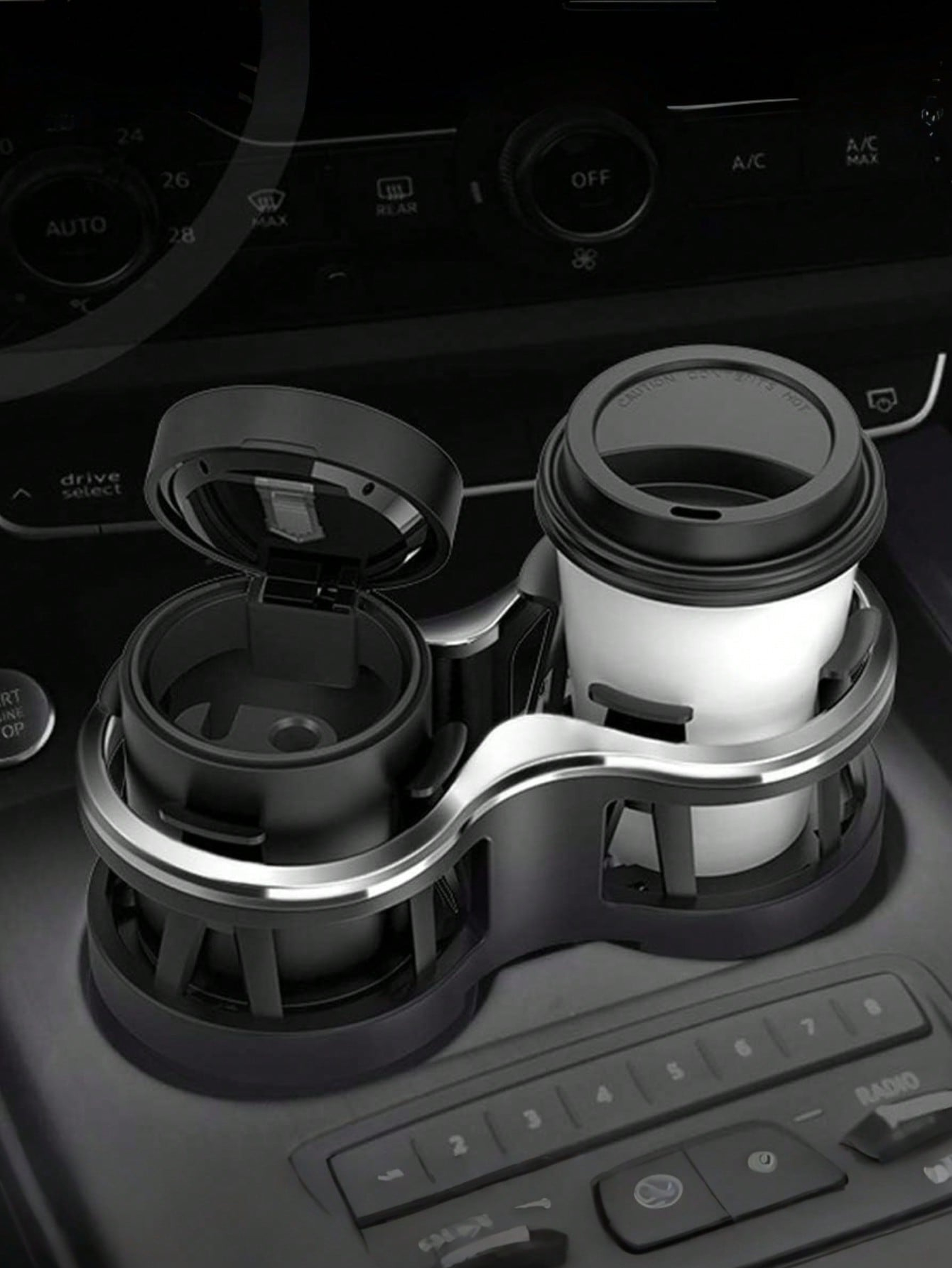 Universal Car Cup Holder Extender With Dual Cup Design And Adjustable Clamp For Cars Trucks  SUVs 0