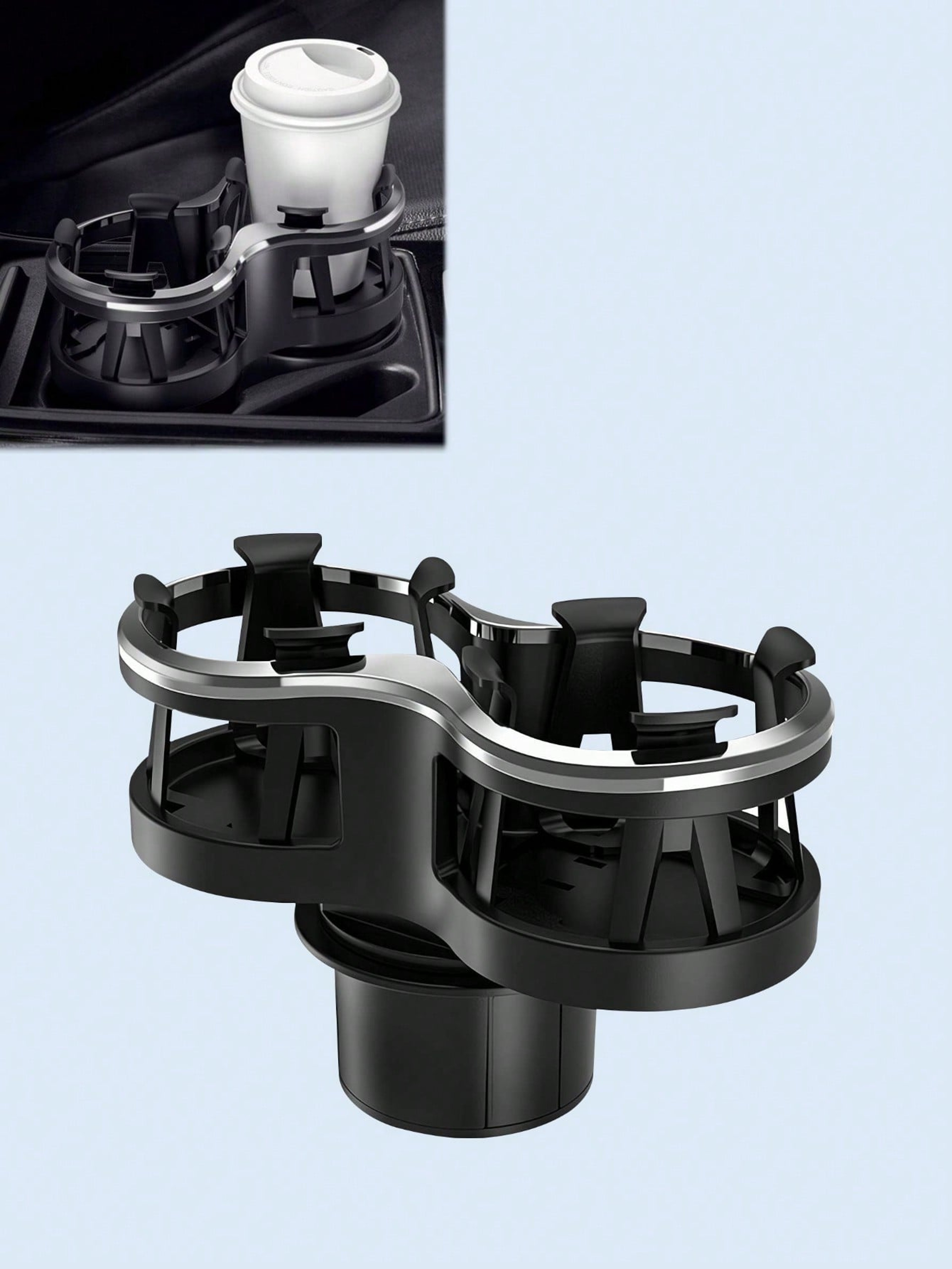 Universal Car Cup Holder Extender With Dual Cup Design And Adjustable Clamp For Cars Trucks  SUVs 5