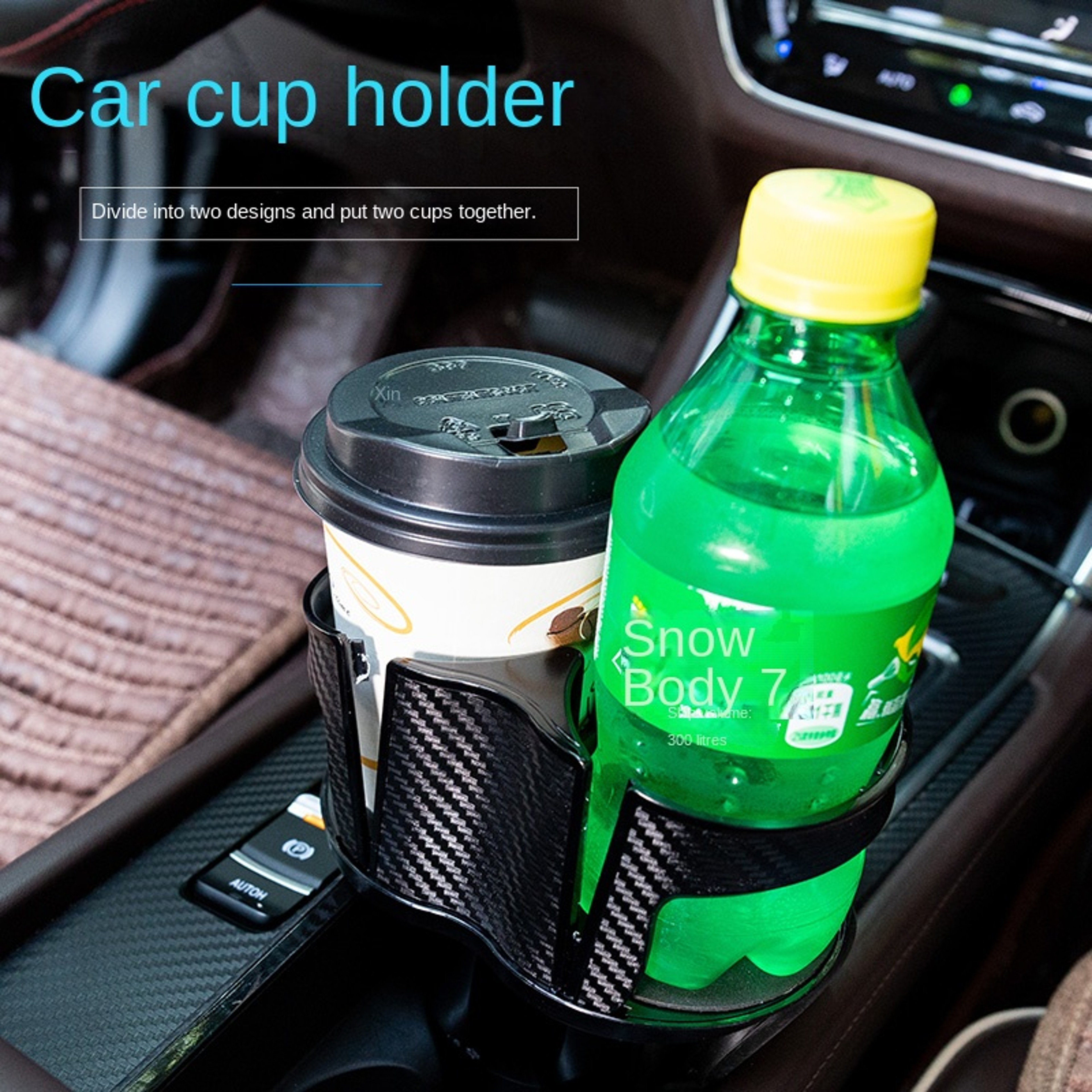 Car Cup Holder Expander Adjustable Drink Organizer For Vehicles 5