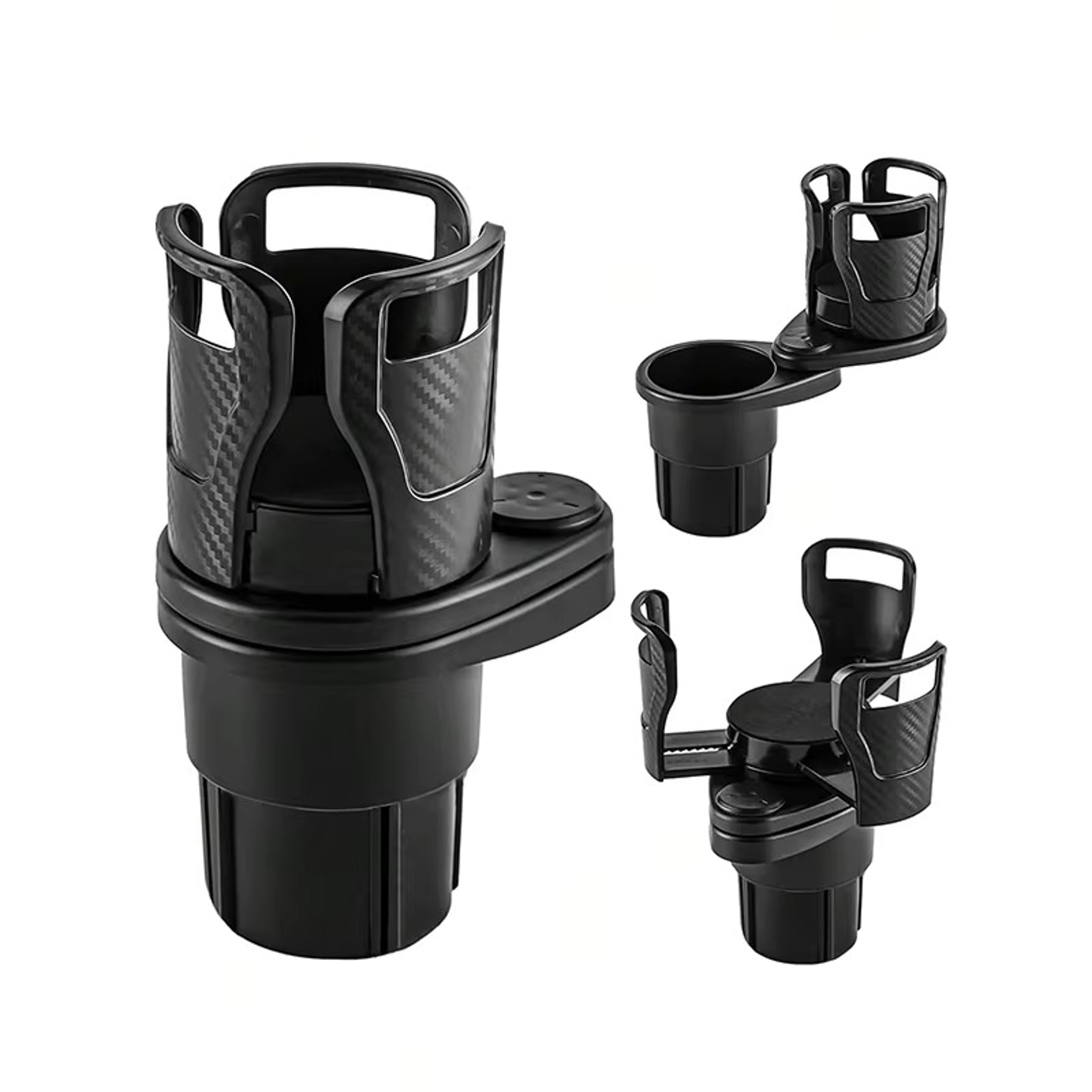 Car Cup Holder Expander With Phone Mount Adjustable Dual Cup Organizer 0