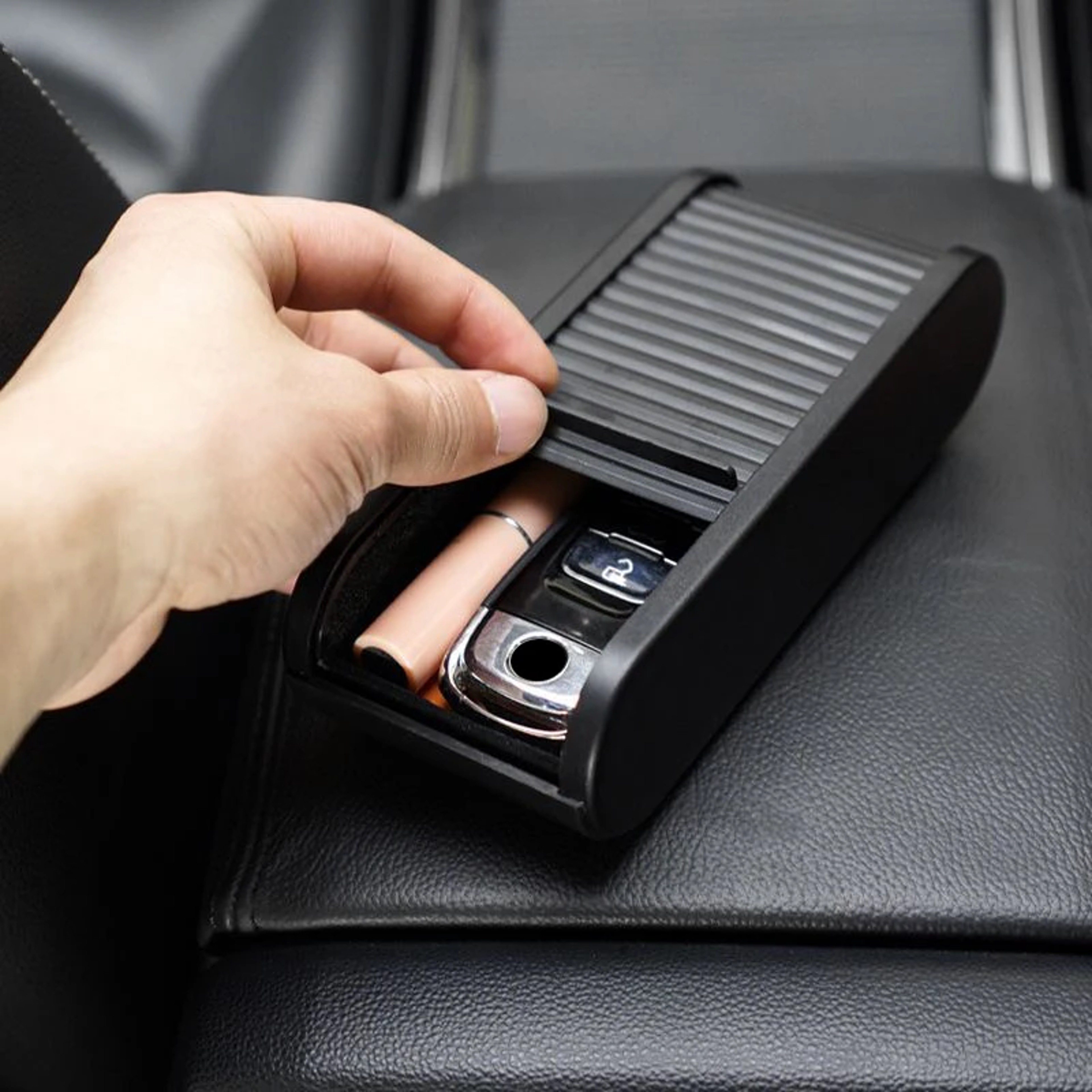 Car Center Console Organizer Tray Storage Box Phone Sunglasses Holder 0