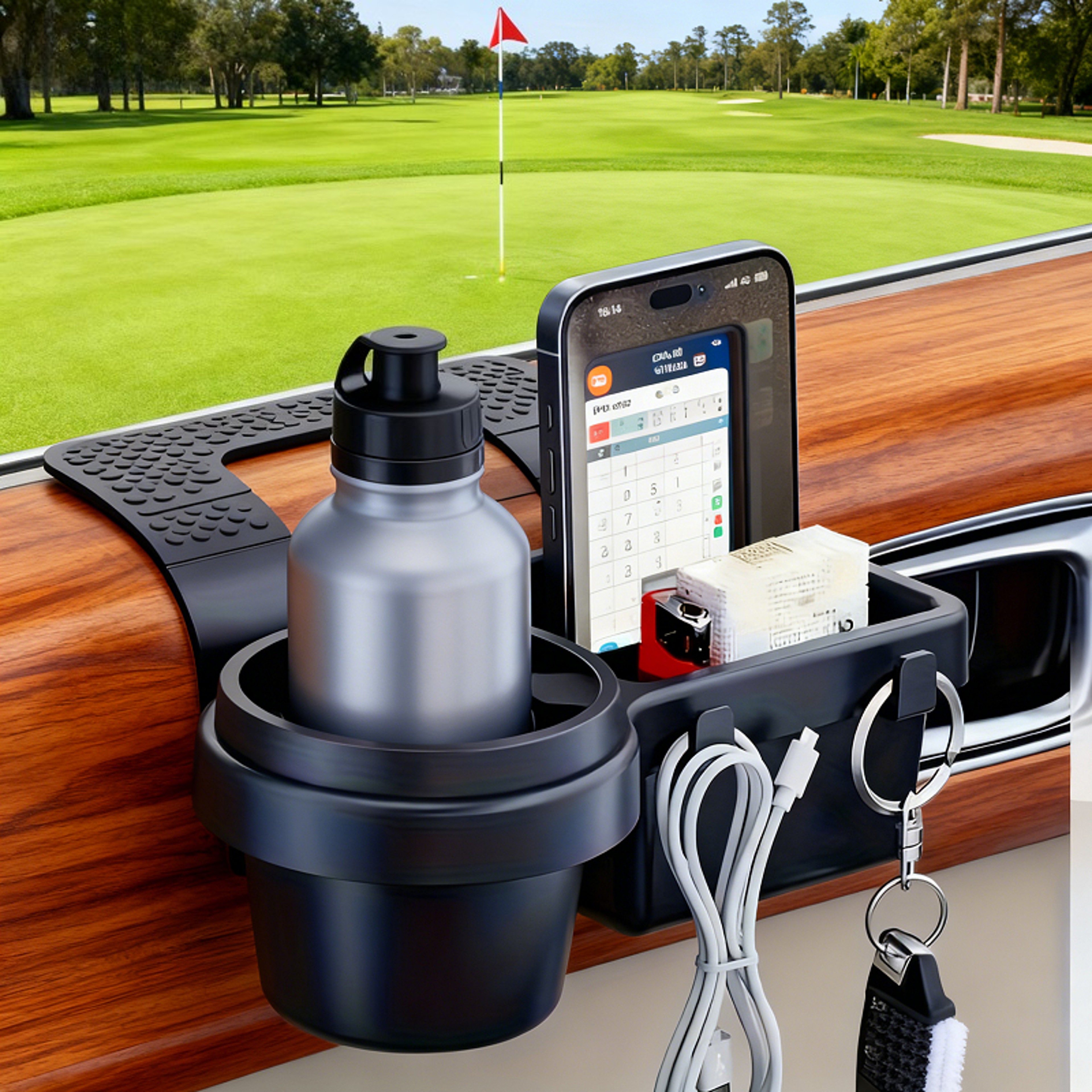 Car Phone Holder Storage Box Multifunctional Cup Holder Organizer For Auto Interior 2