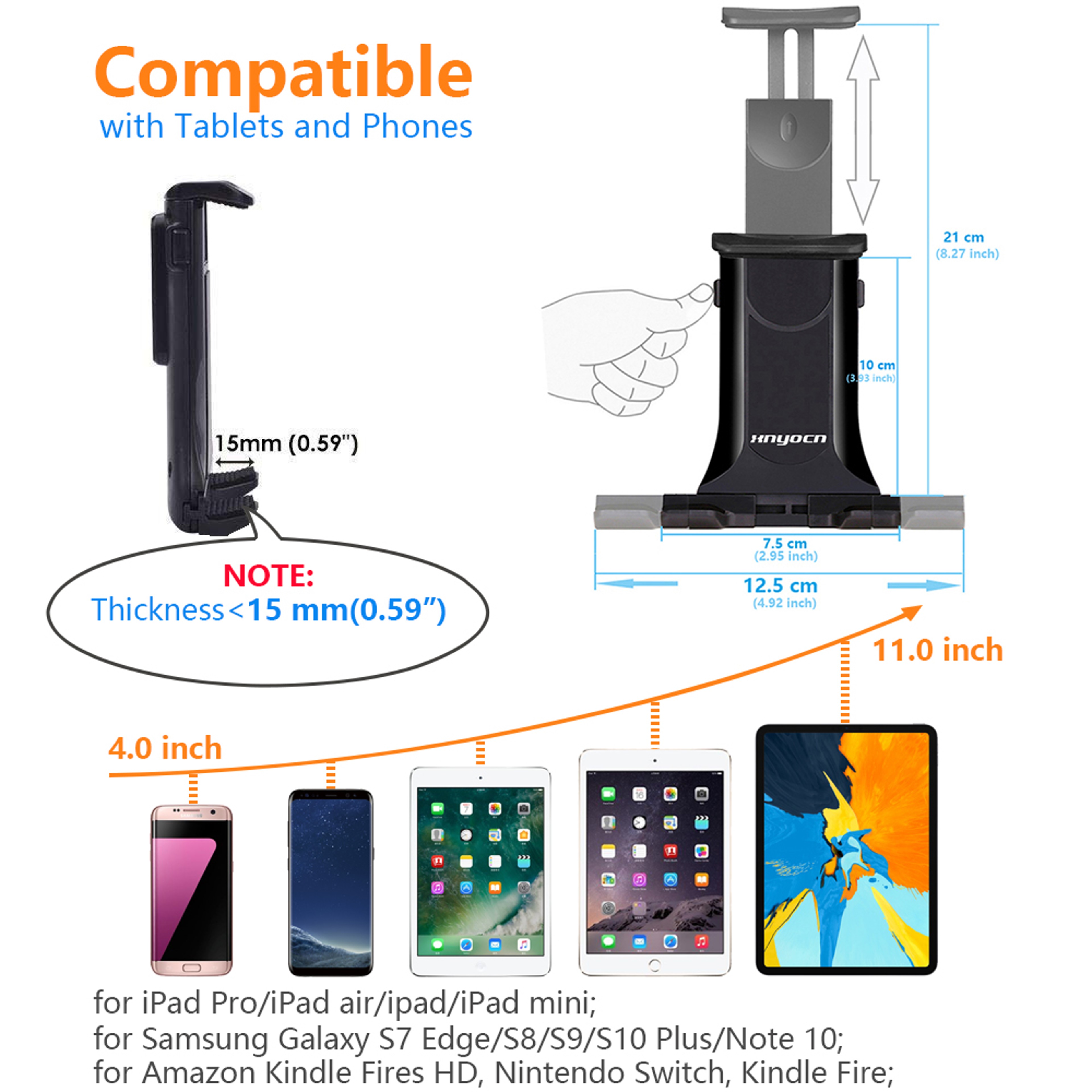Universal Bike Tablet Holder Adjustable Bicycle  Treadmill Mount For Tablets 3