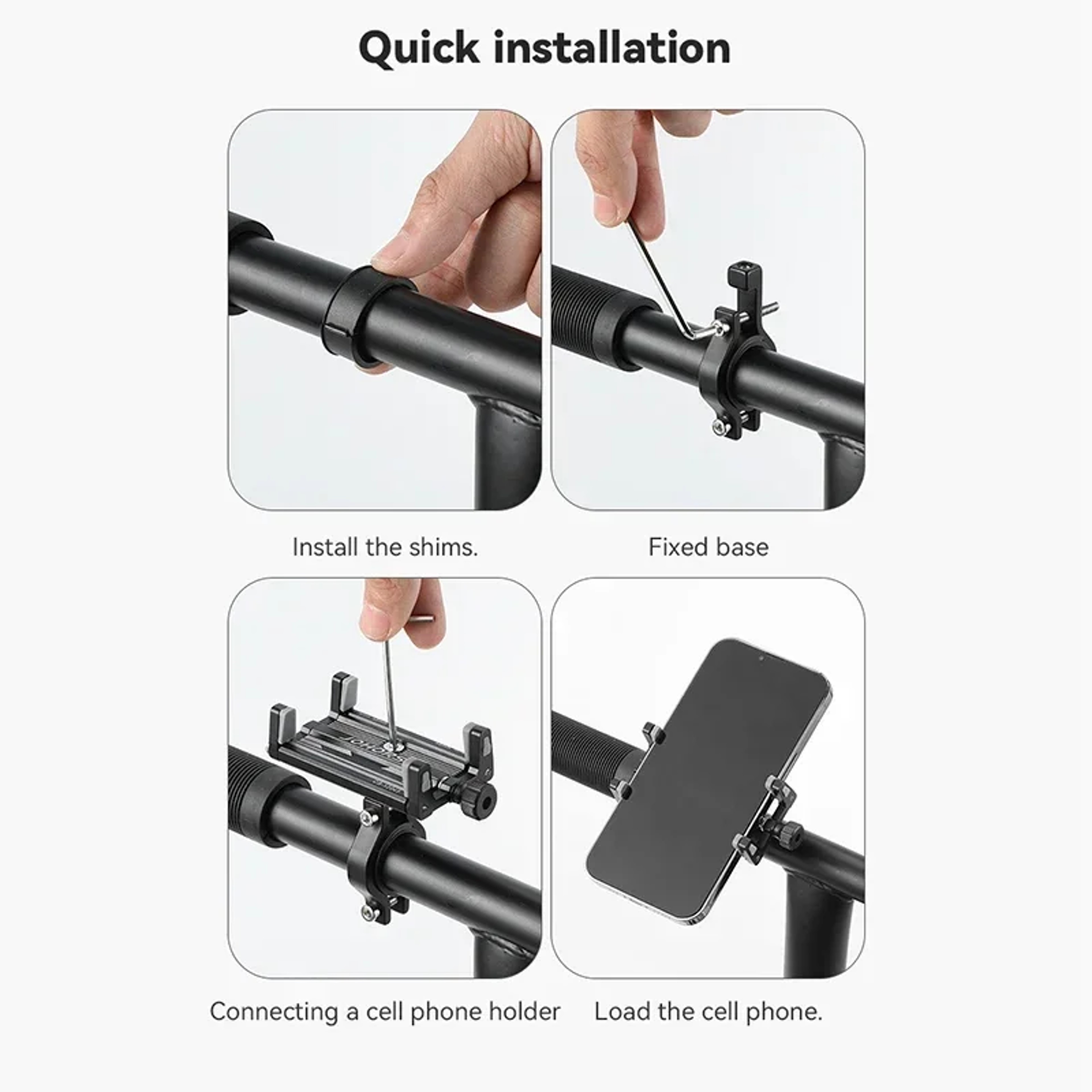 CNC Aluminum Motorcycle Phone Mount With Claw Grip For Bikes Bikes  Scooters 5