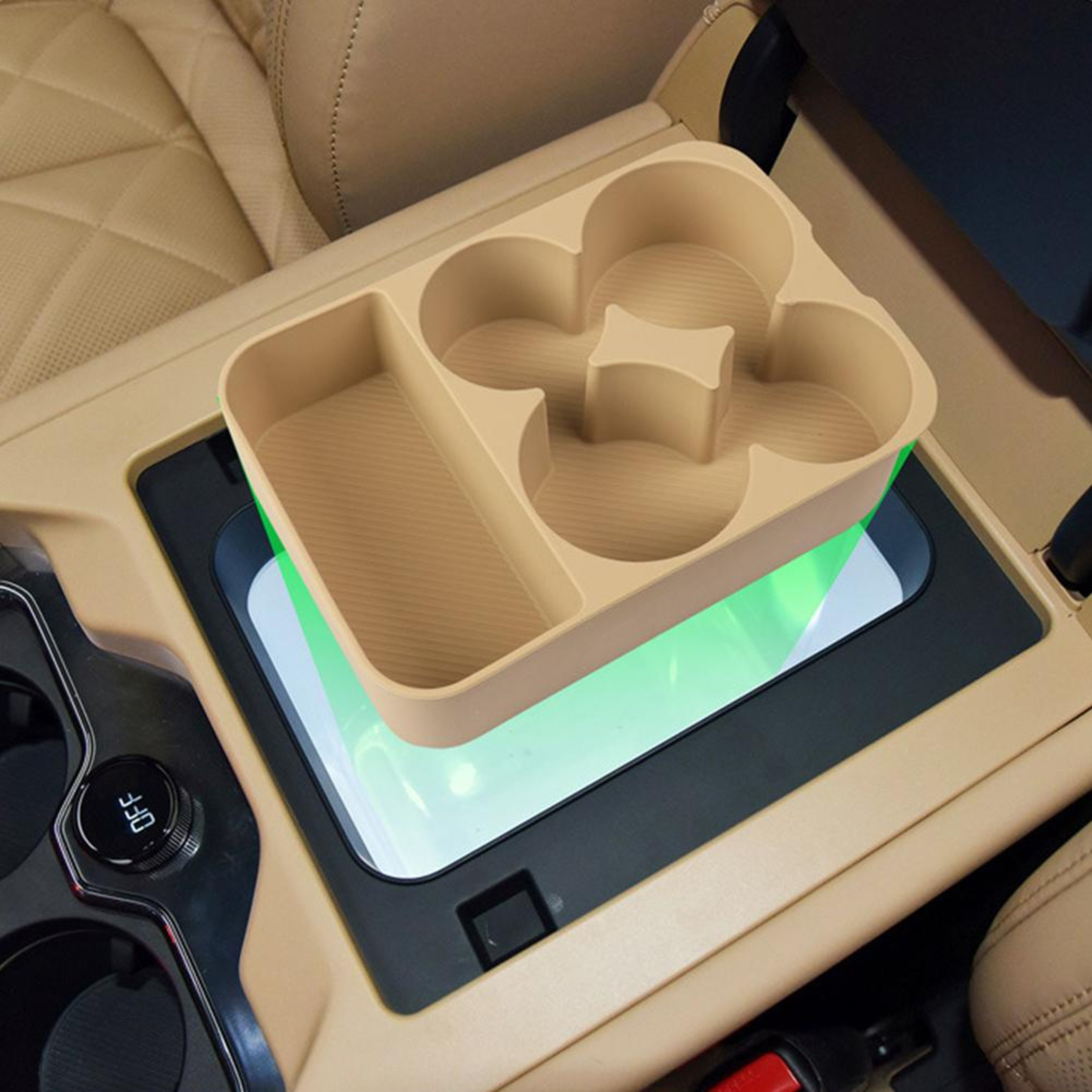 BYD Leopard 8  AION V Car Refrigerator Anti Slip Silicone Pad Fixed Grid Liner 4