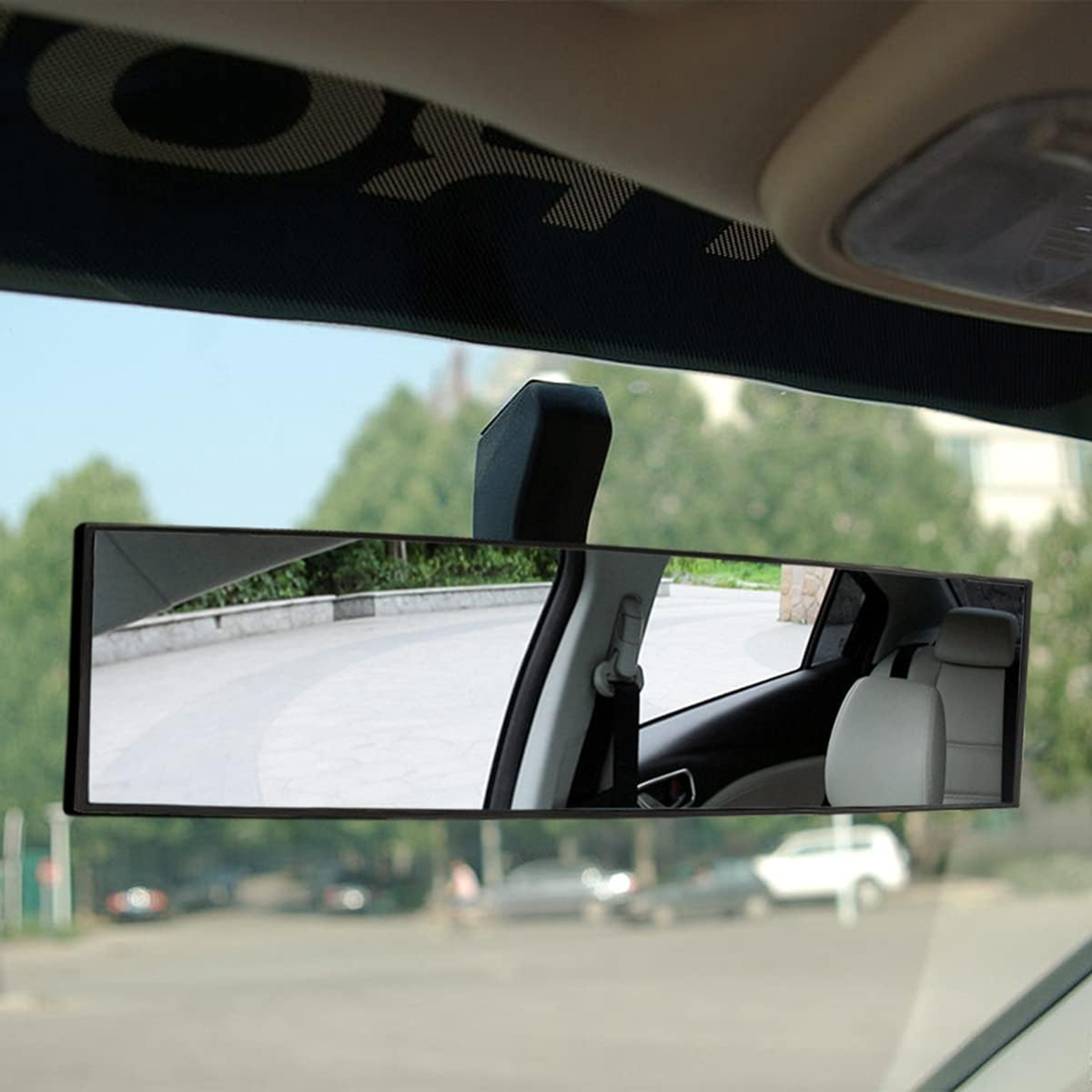 Clip On Panoramic Rearview Mirror HD Wide Angle Anti Glare Mirror For Cars SUVs  Trucks 0
