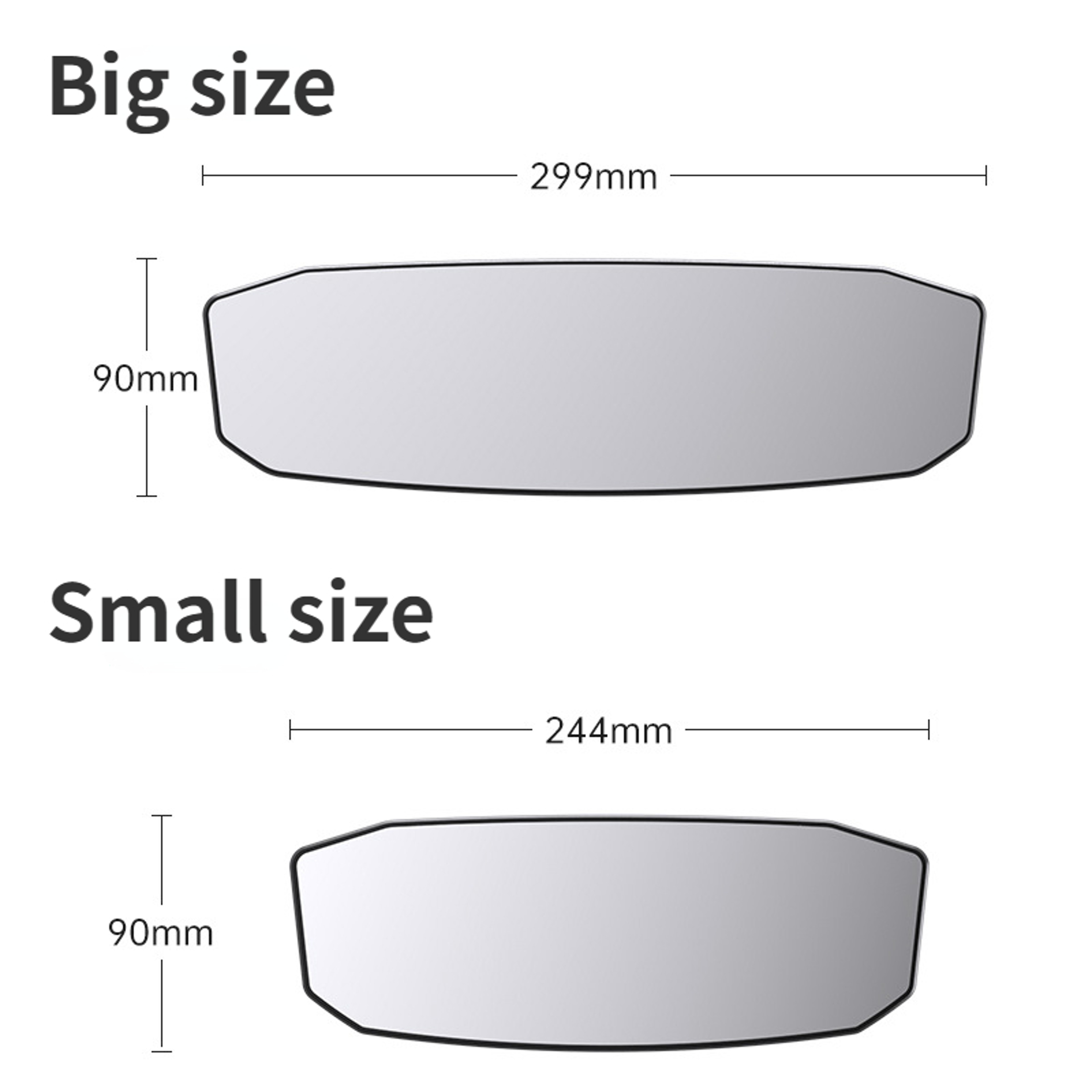 Universal Anti Glare Rear View Mirror Wide Angle Interior Car Mirror for Safer Driving – view 3