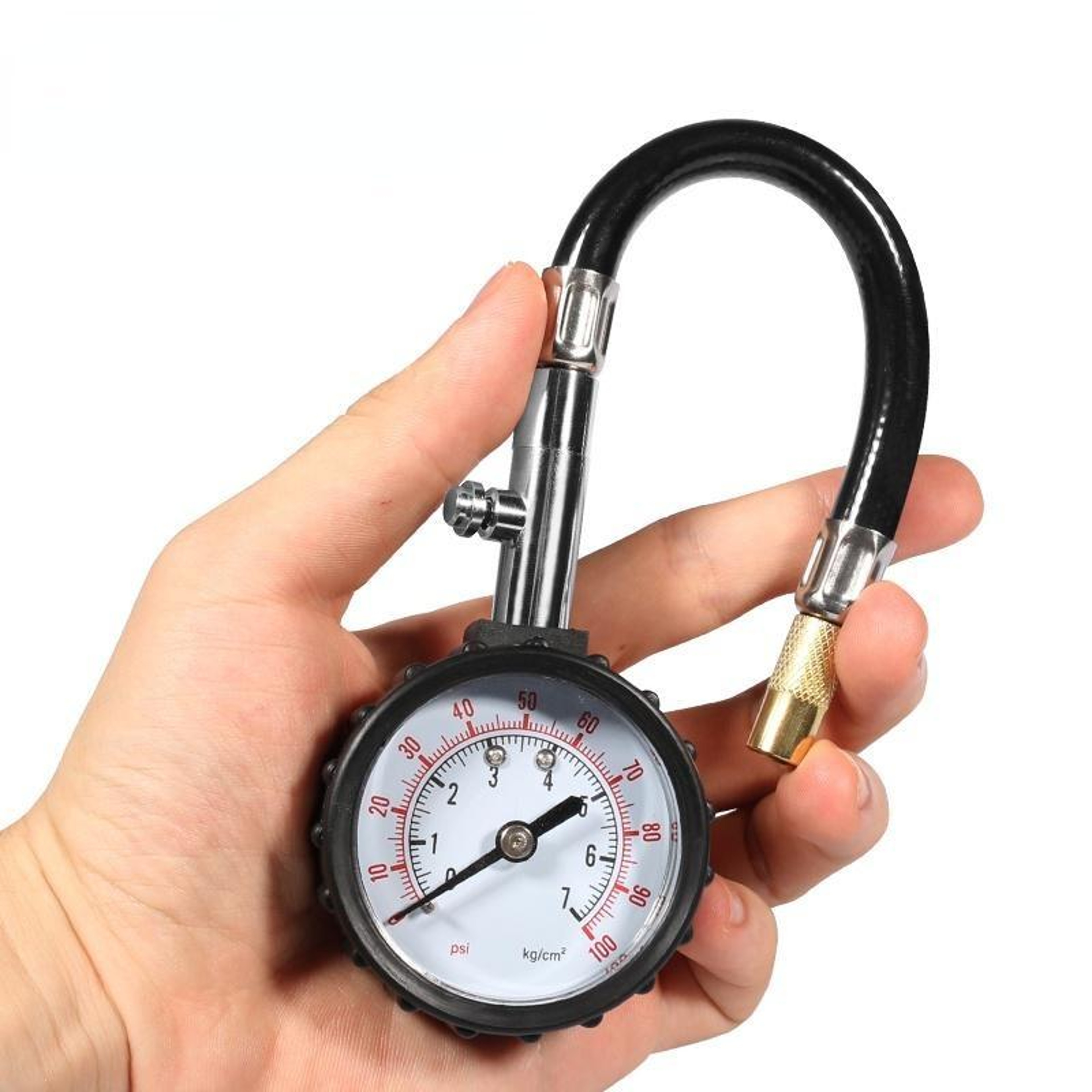 High Precision Tire Pressure Gauge PSI Long Tube Air Tester For Car Motorcycle 1