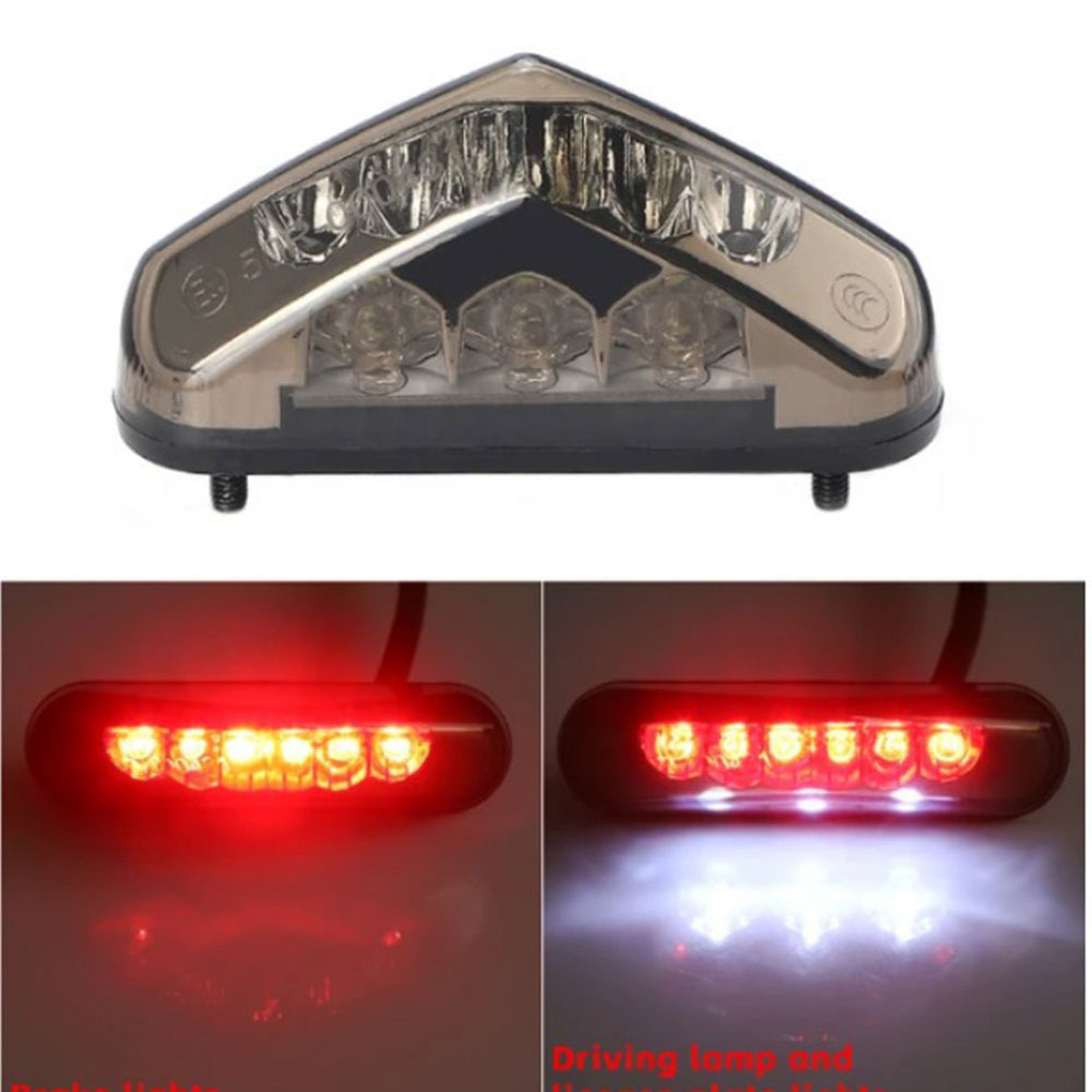 Mini Motorcycle LED Tail Light Rear Brake Lamp For ATV Dirt Bike Scooter 2