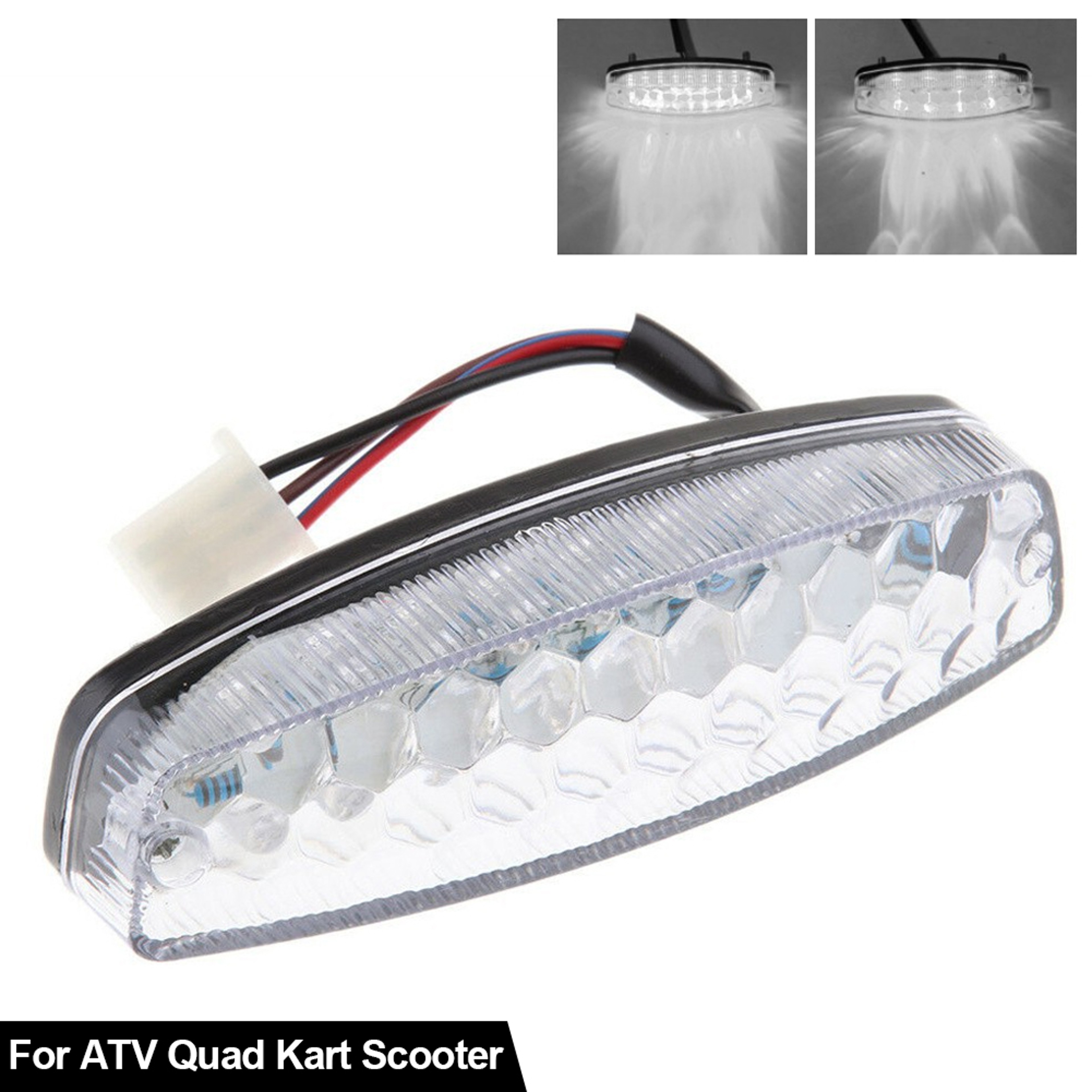LED Rear Tail Brake Light Motorcycle Indicator Lamp For Quad Scooter Cafe Racer 1