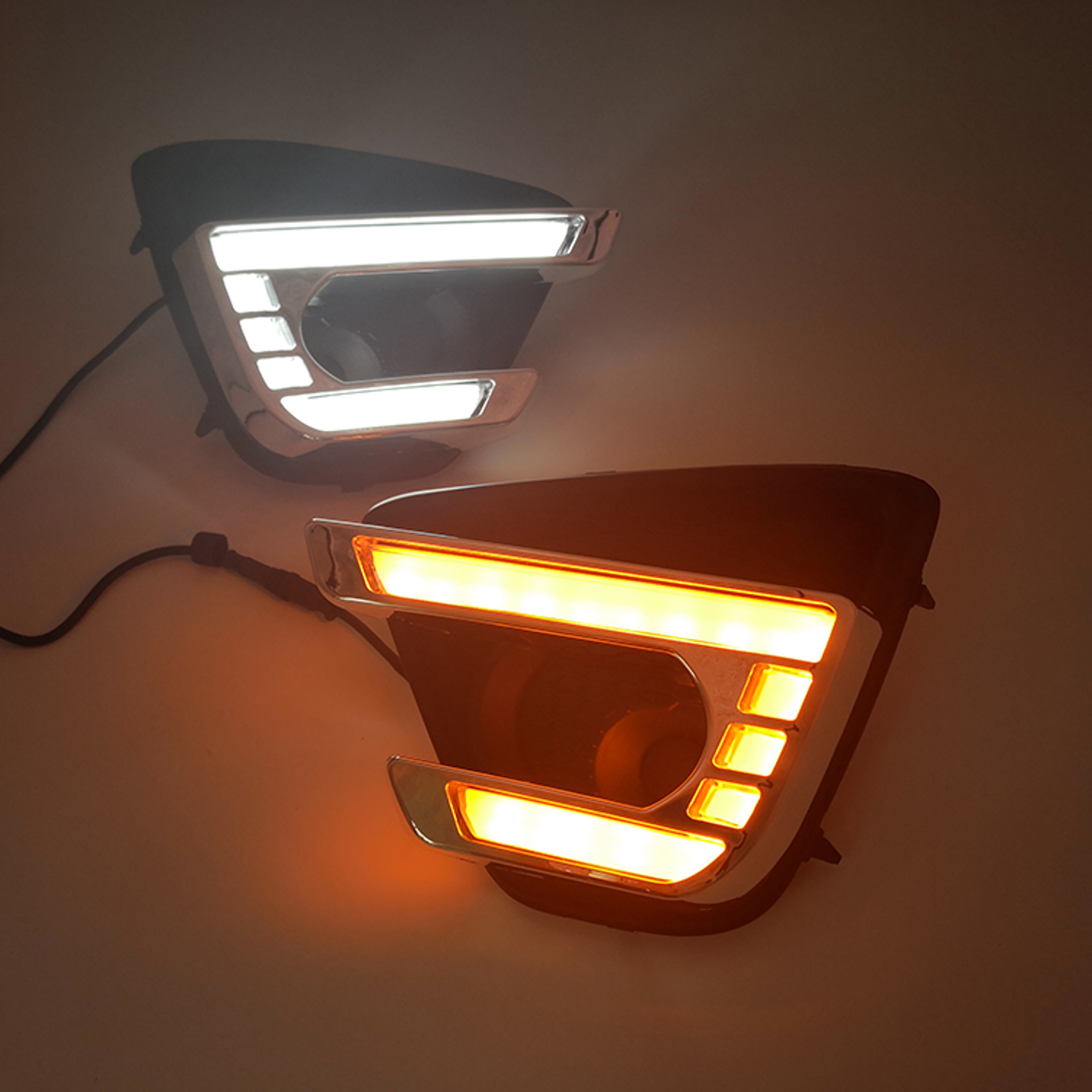 LED Daytime Running Lights With Yellow Turn Signal For Mazda 3