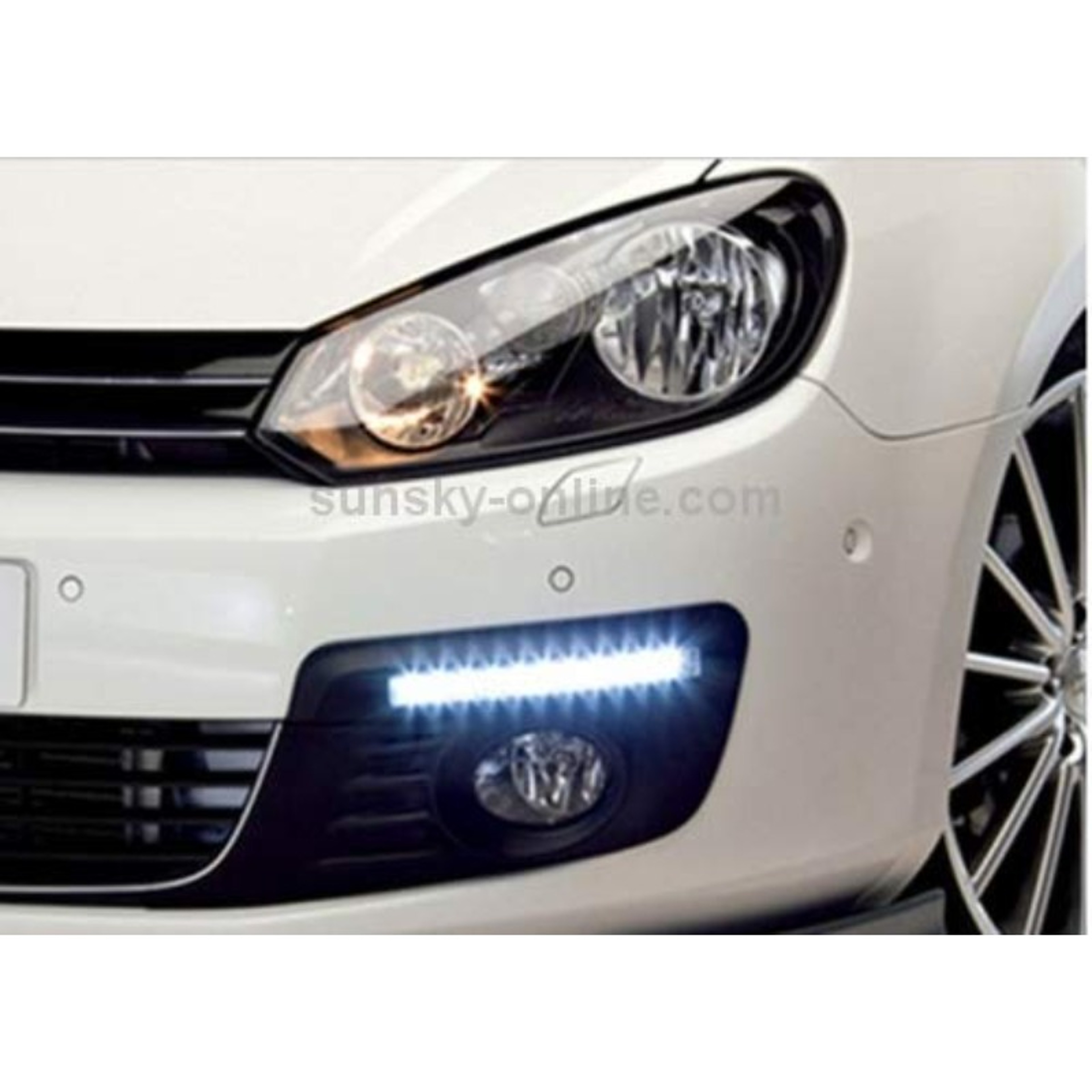 Flexible Silicone LED Daytime Running Light Waterproof Car DRL Strip For Auto Exterior Styling 0