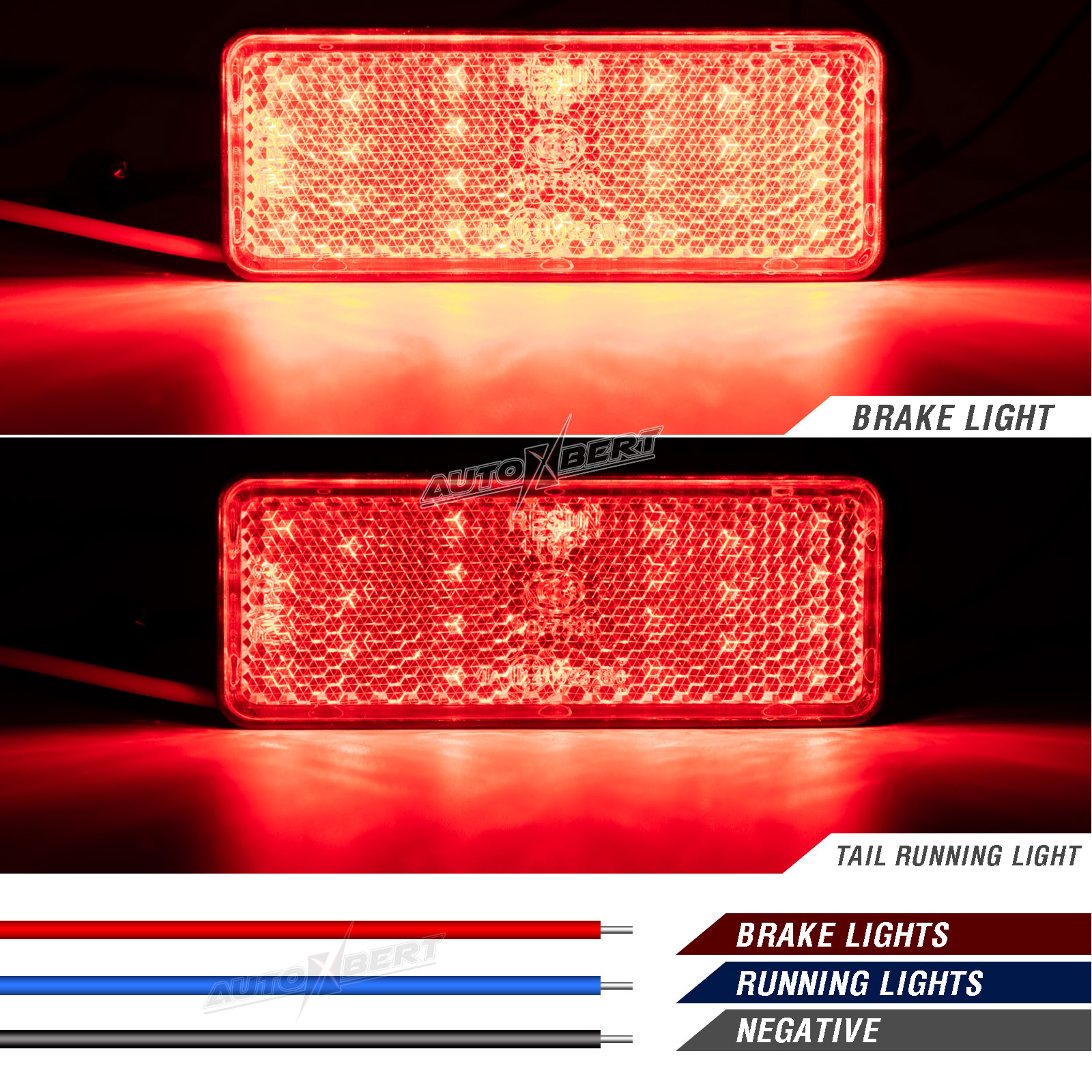 LED Tail Running Light Red Brake Stop Lamp for Motorcycle Trailer Truck ATV SUV – view 2