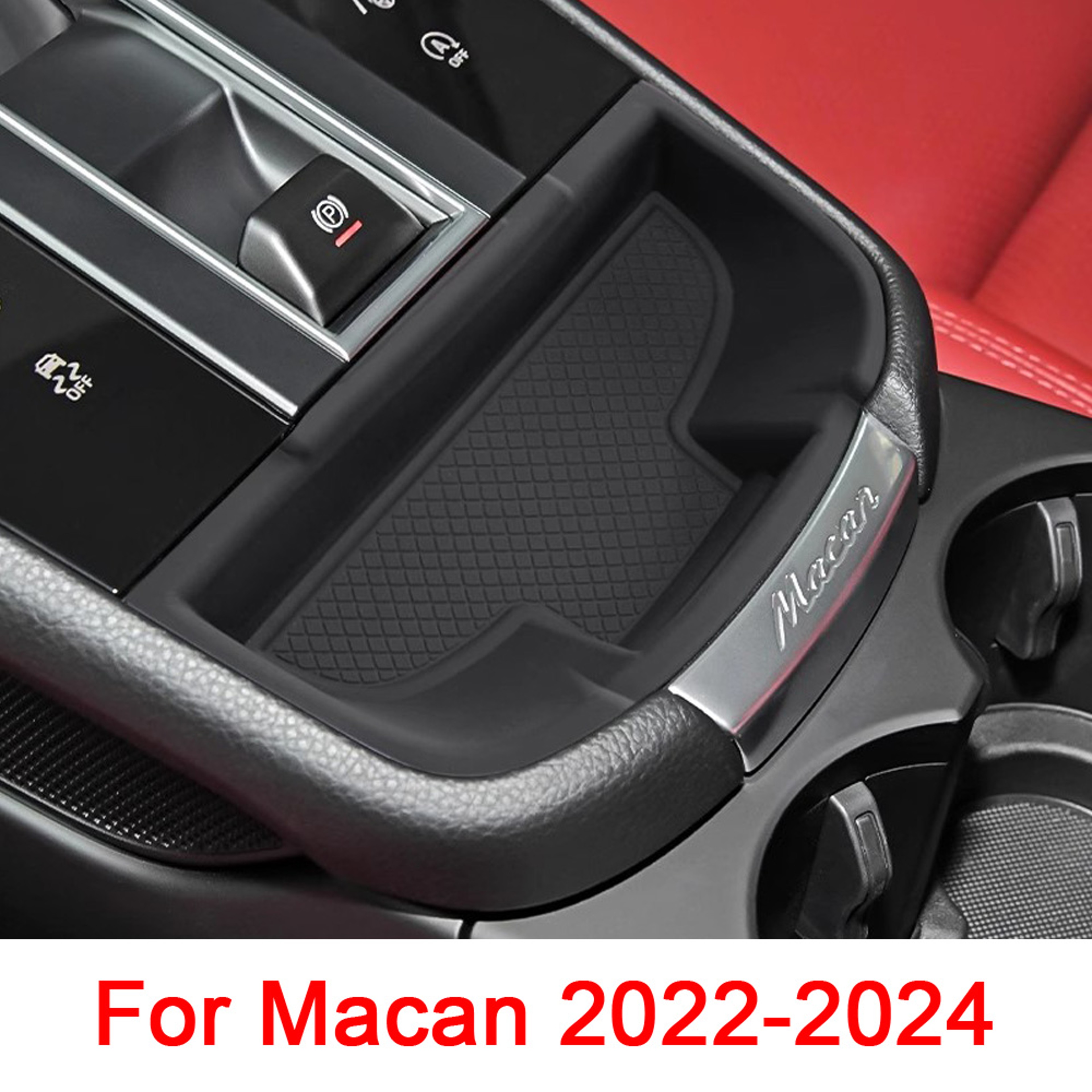 Porsche Macan Waterproof Console Organizer And Cup Holder Insert 7