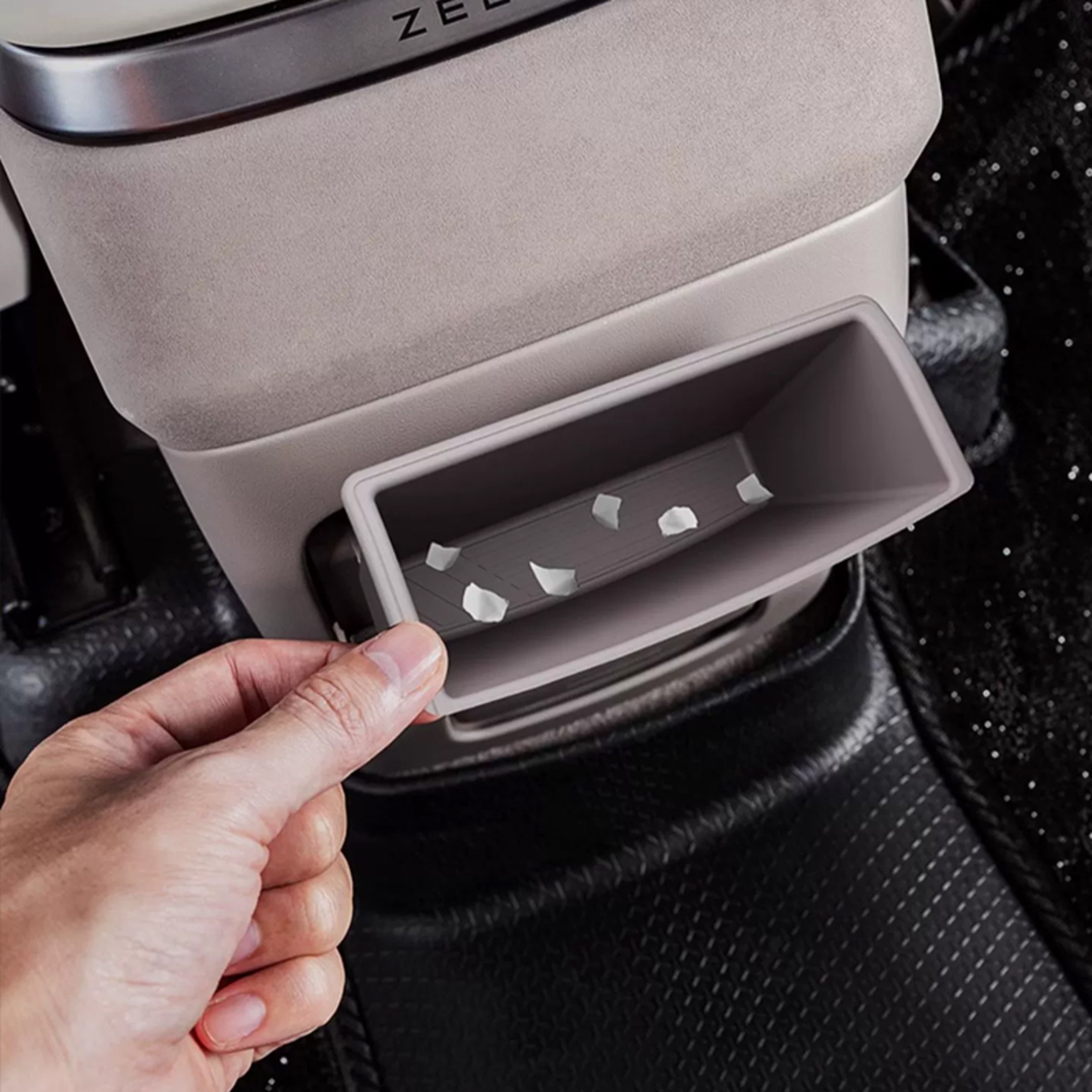 Rear Armrest Storage Box And Car Trash Can 3