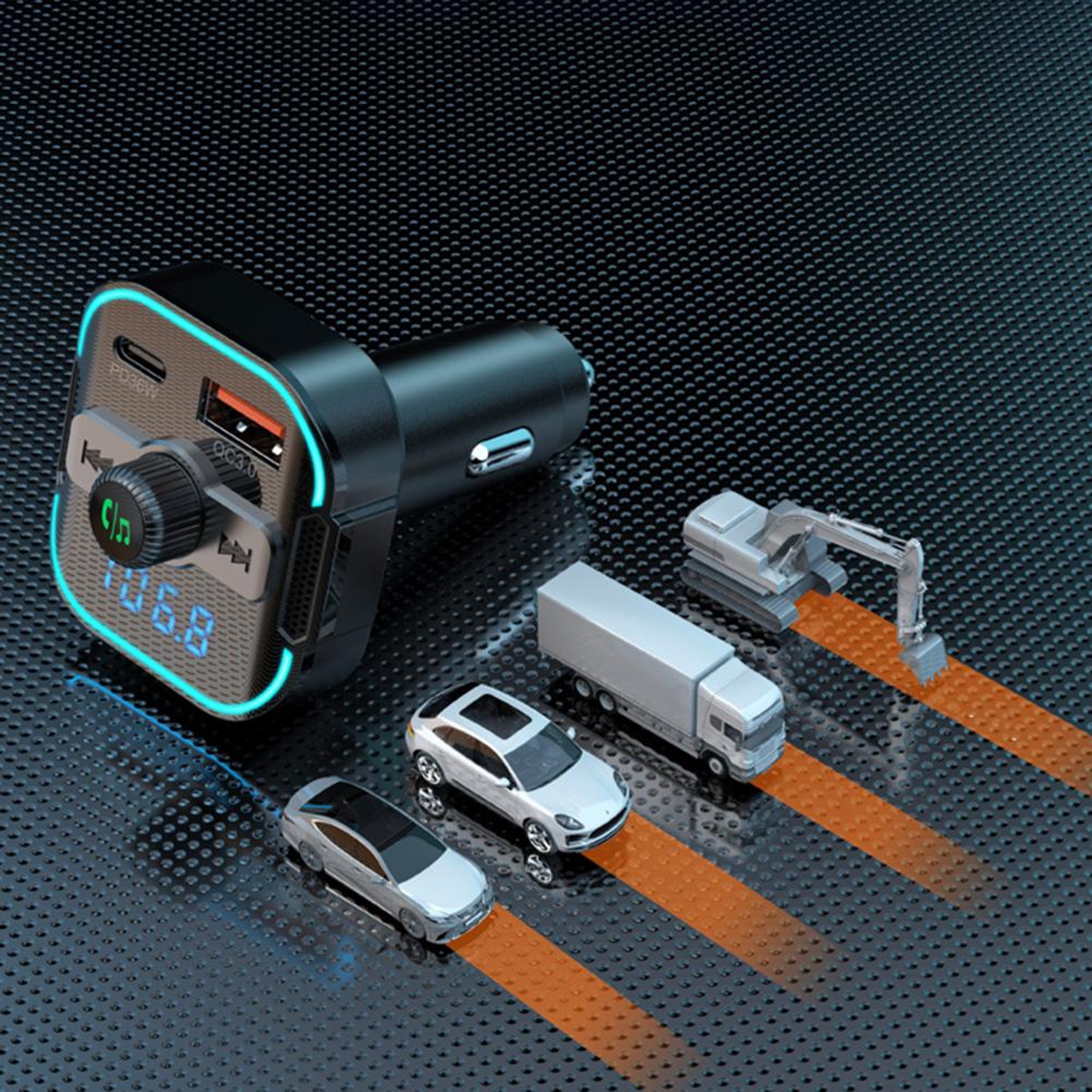 Product Name DriveSync Bluetooth FM Transmitter And Dual Port Fast Car Charger 4