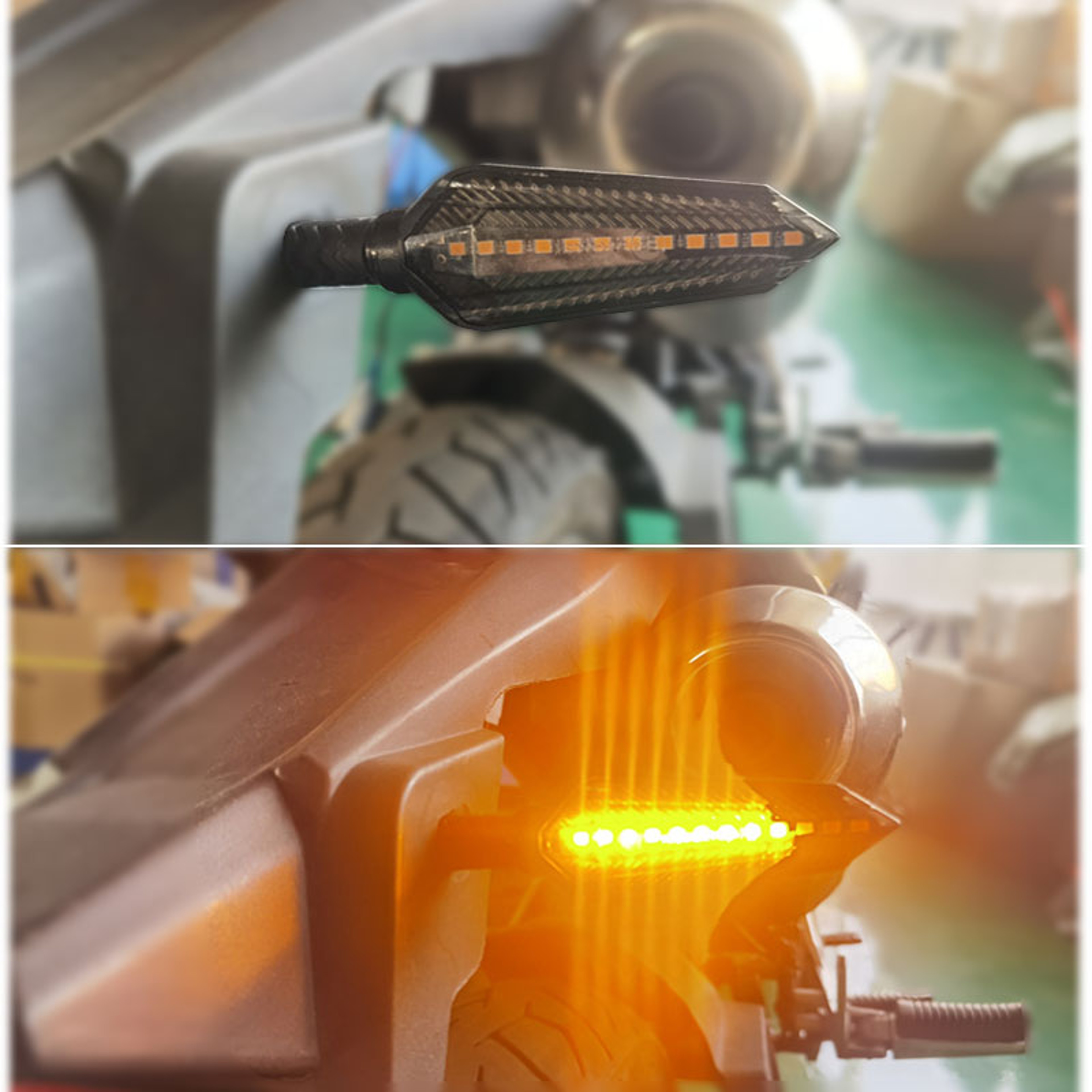 Motorcycle LED Turn Signals With Sequential Amber Lights 0
