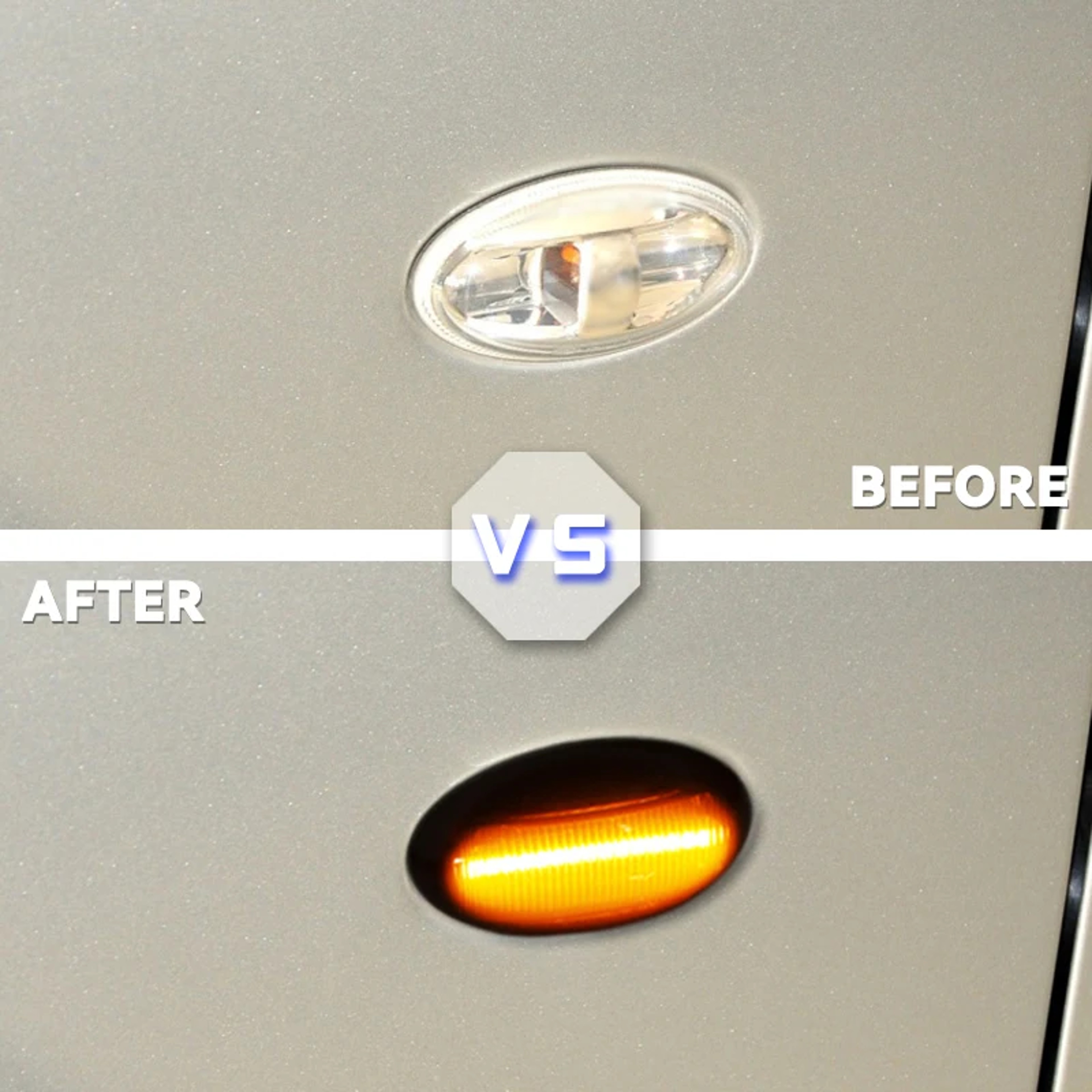 Dynamic LED Side Marker Turn Signal Lights For Peugeot 1