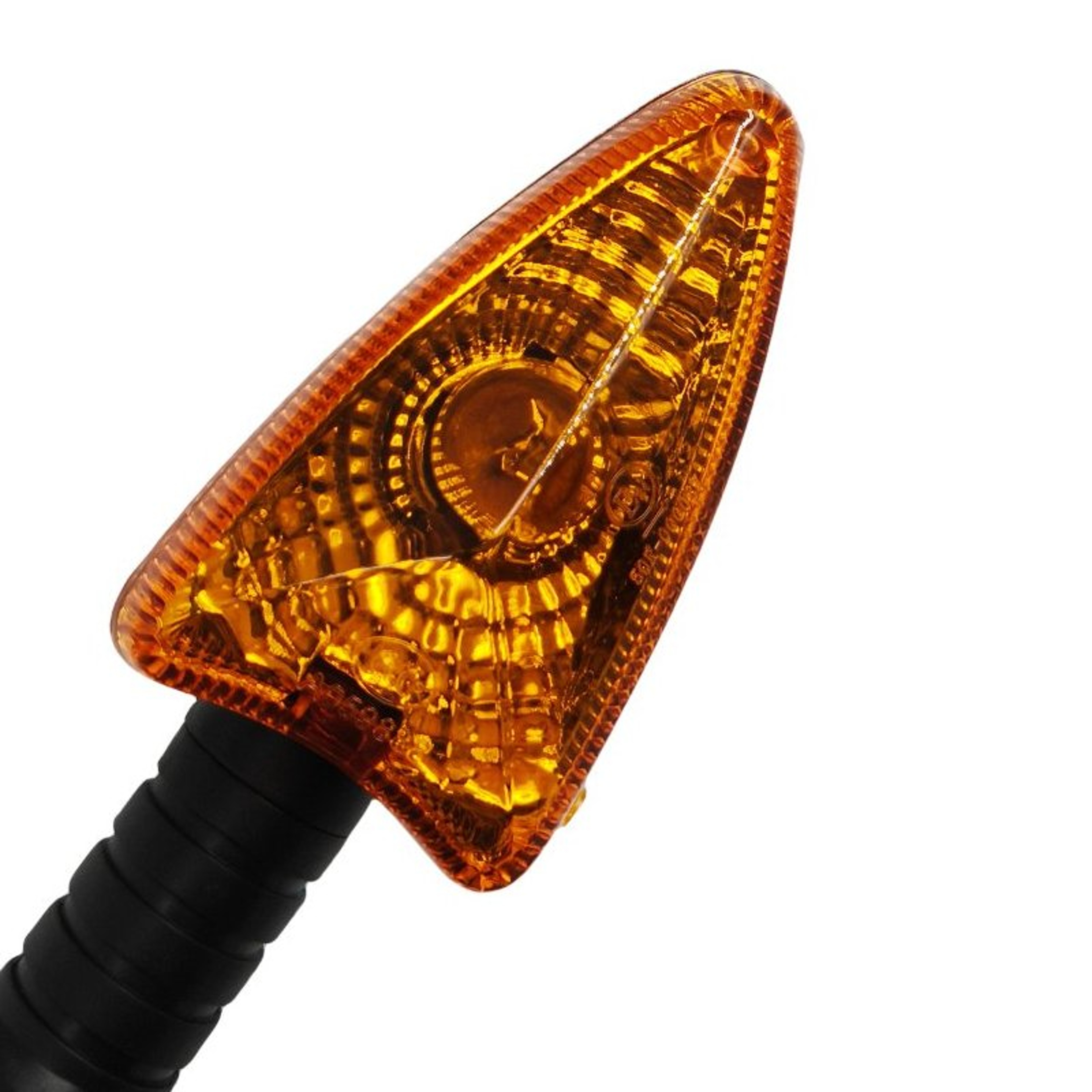 Universal Motorcycle Turn Signals With Amber Indicator Lights 4