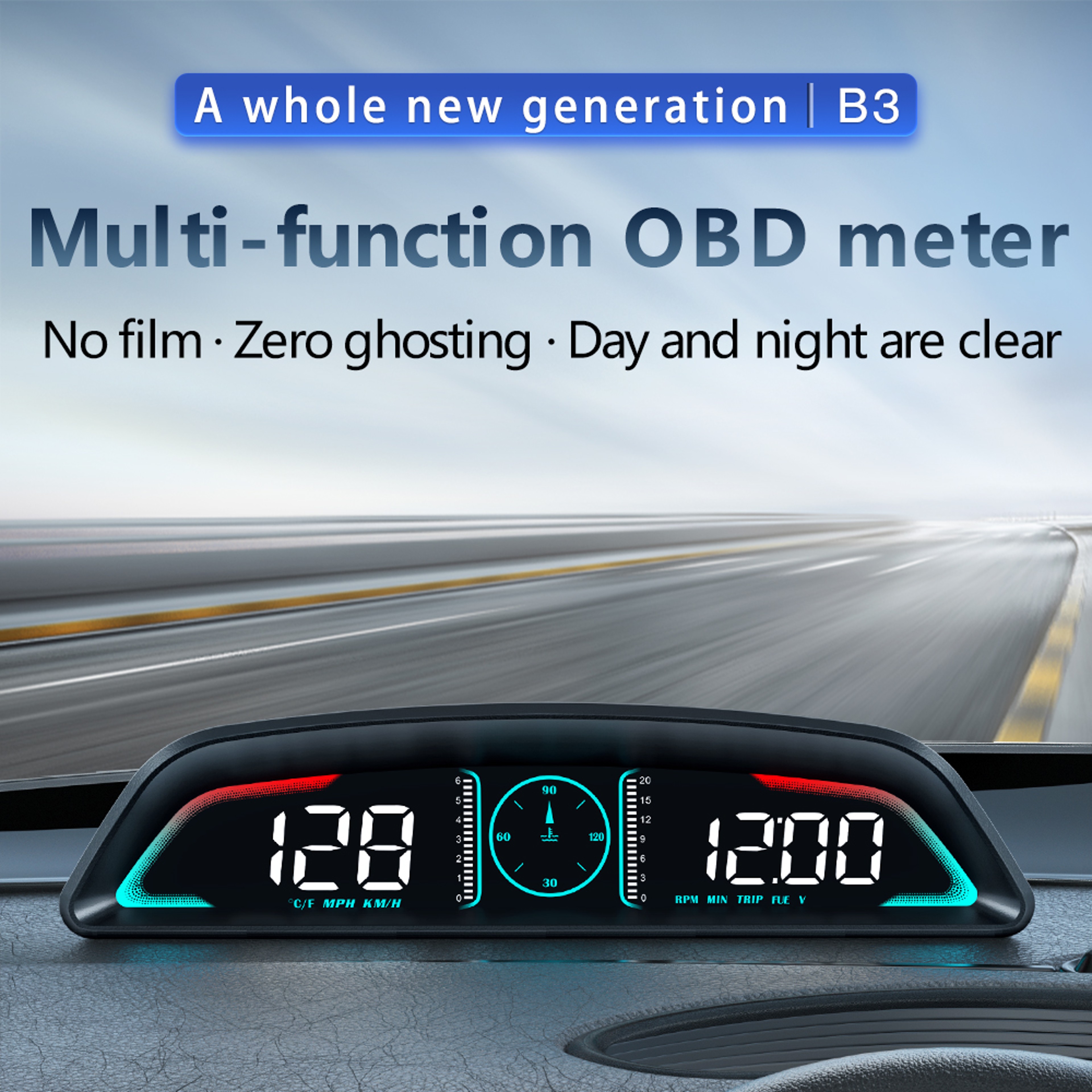 Car HUD Digital Speedometer And Engine Monitor 1
