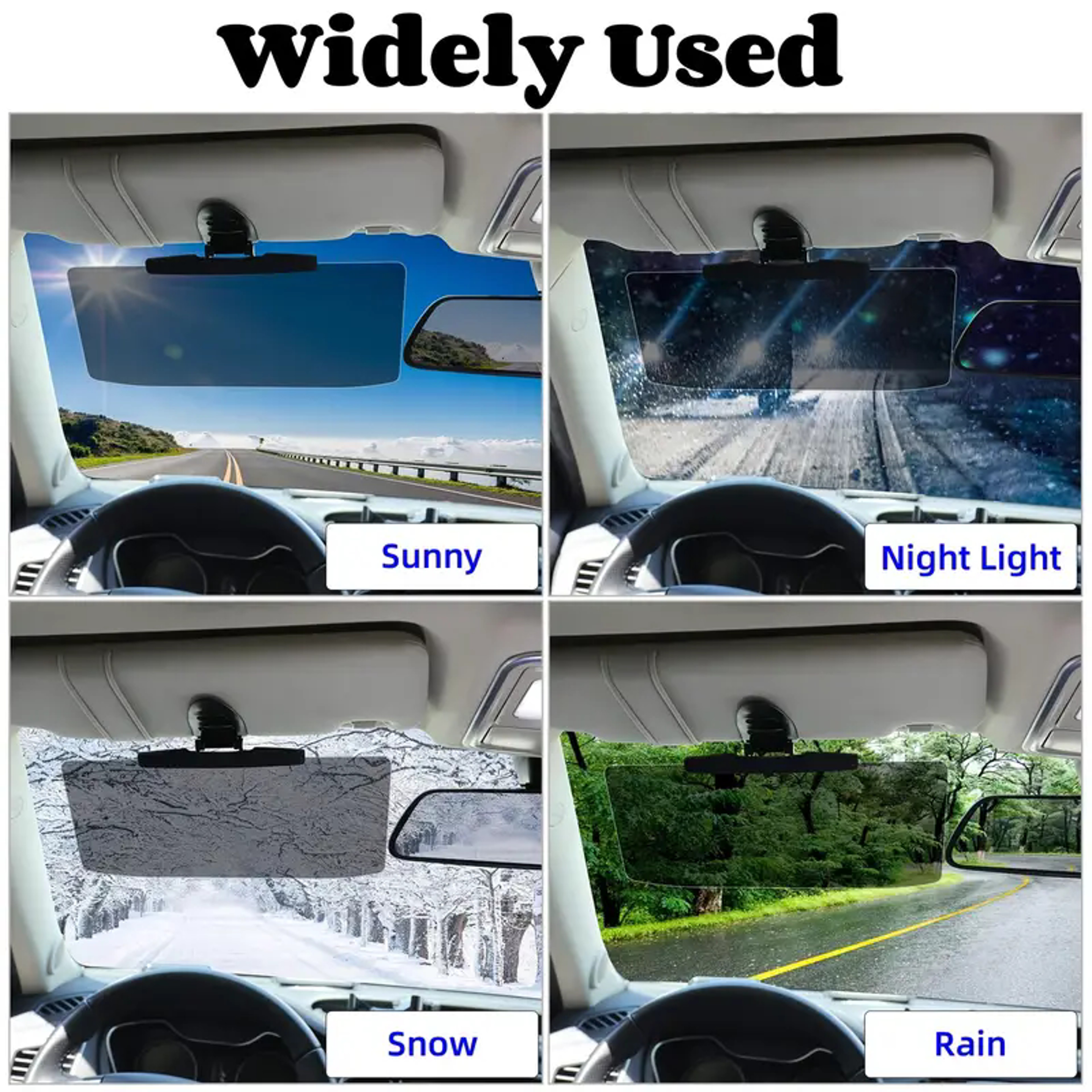 Anti Glare Car Sun Visor With UV Protection Driving Shield 4