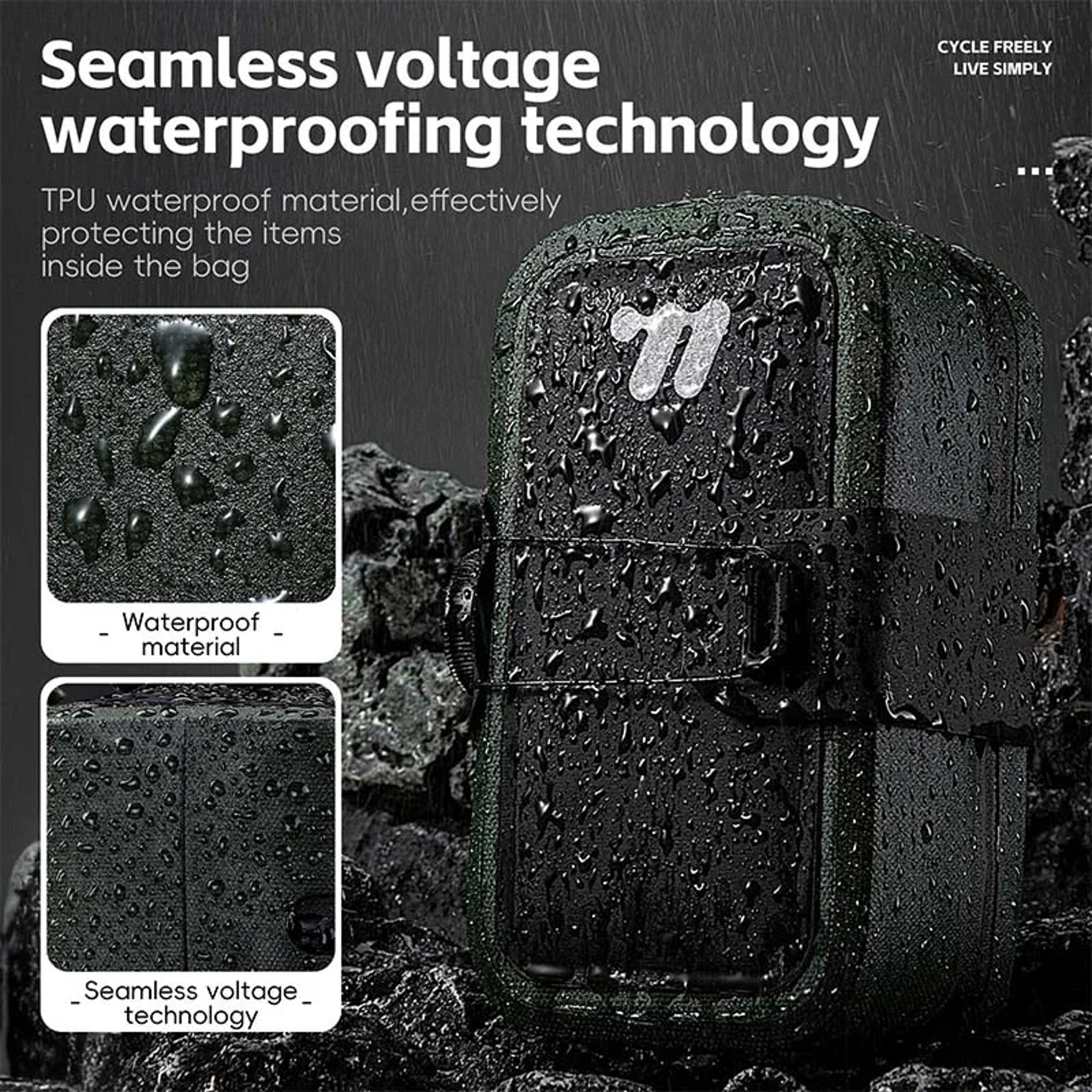Waterproof Mini Bicycle Saddle Bag With Secure Rotating Buckle 3
