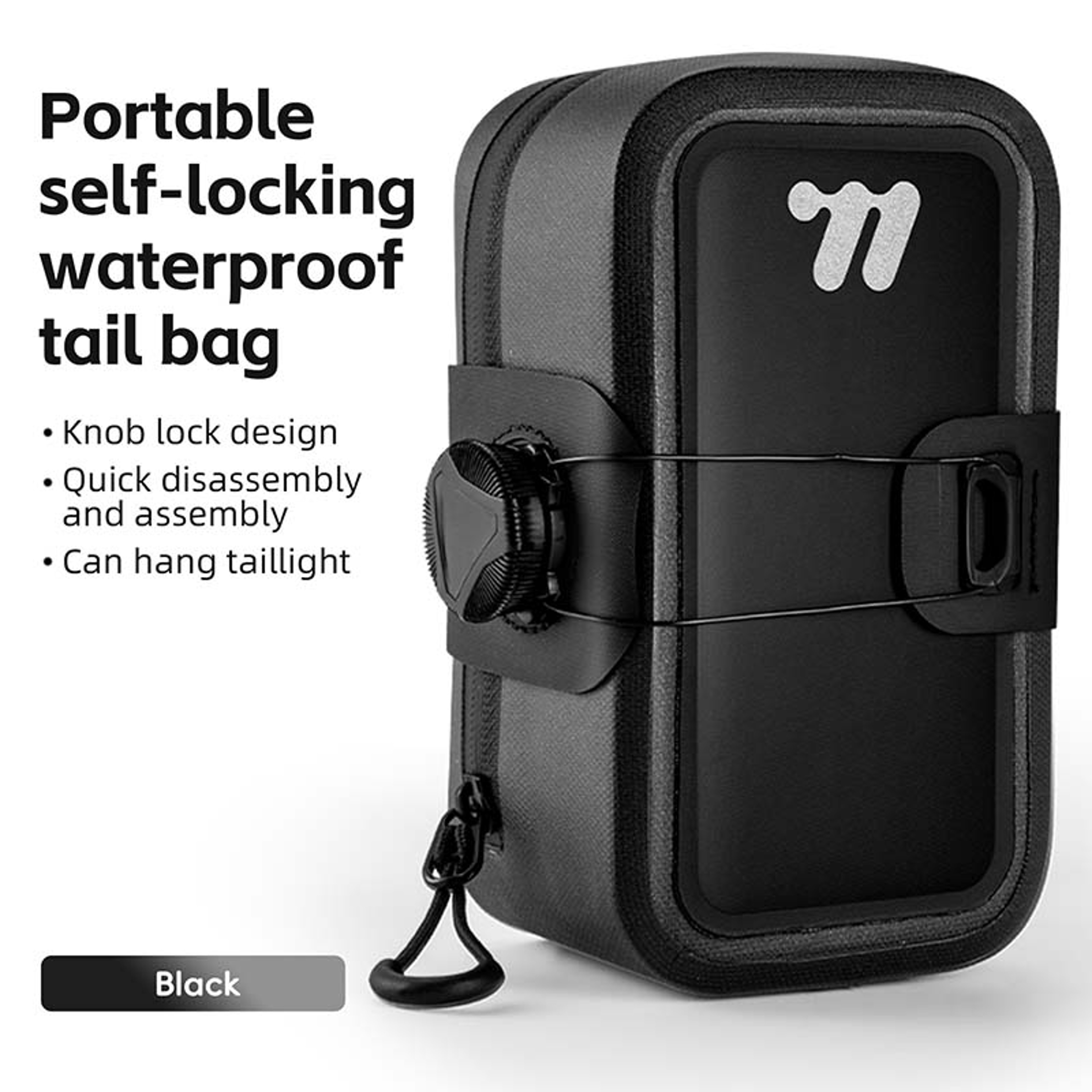 Waterproof Mini Bicycle Saddle Bag With Secure Rotating Buckle 7