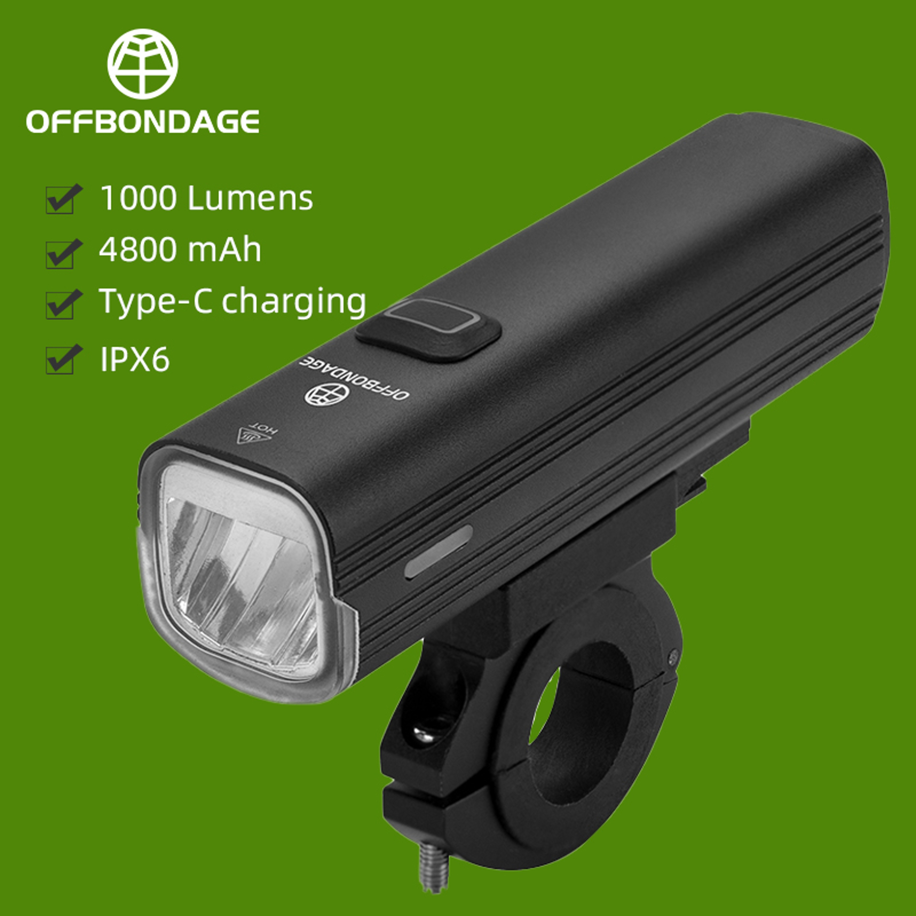 USB Rechargeable Bike Headlight With Battery 7
