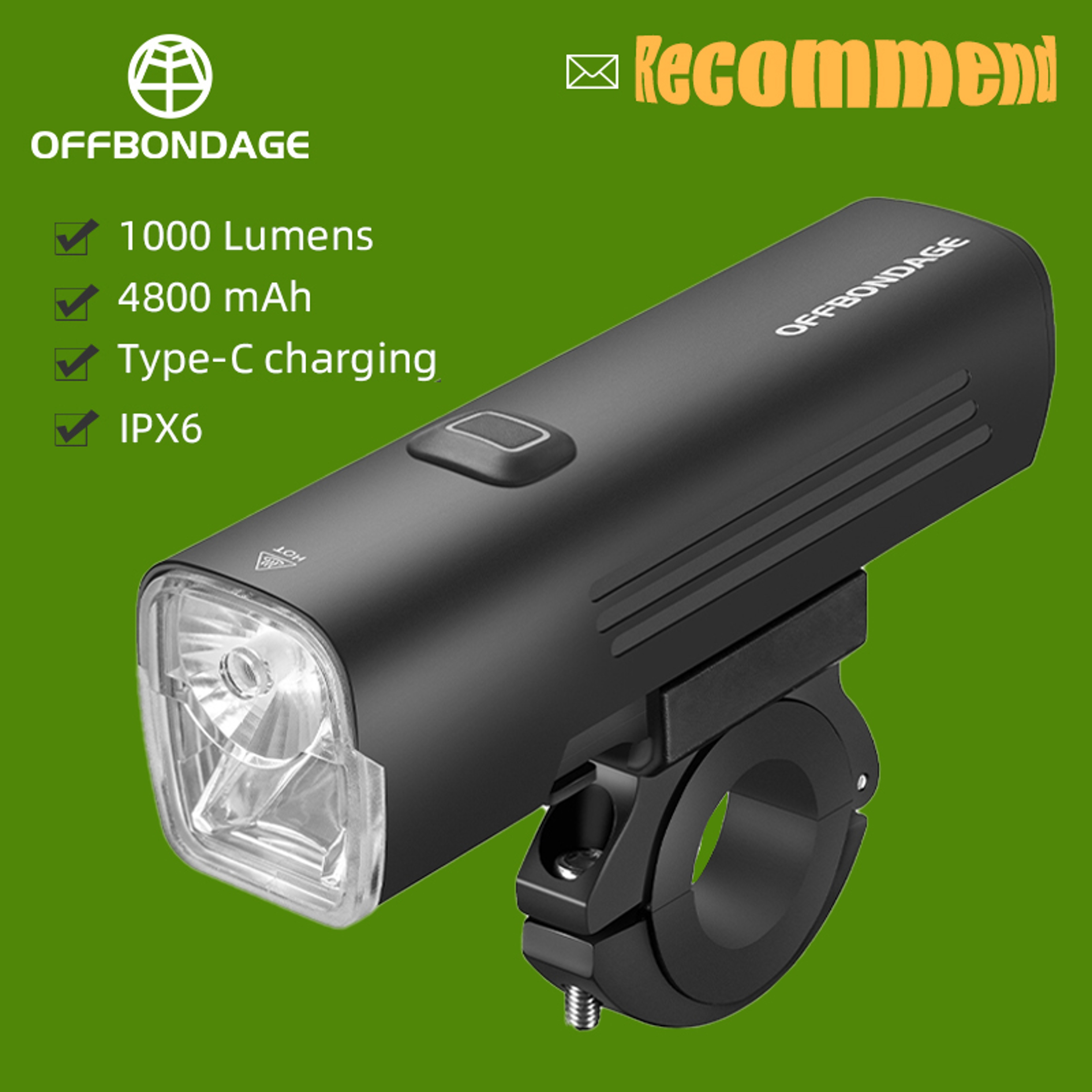 USB Rechargeable Bike Headlight With Battery 8