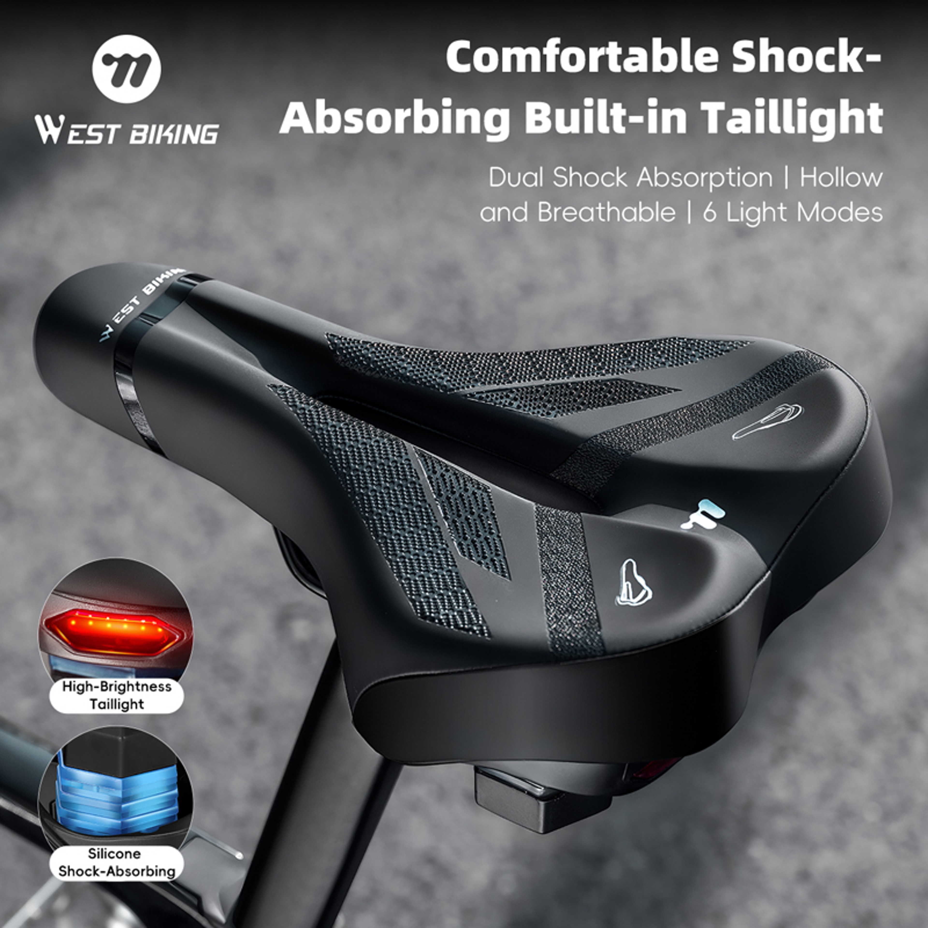 ComfortRide PU Leather Shock Absorbing Bike Saddle 1