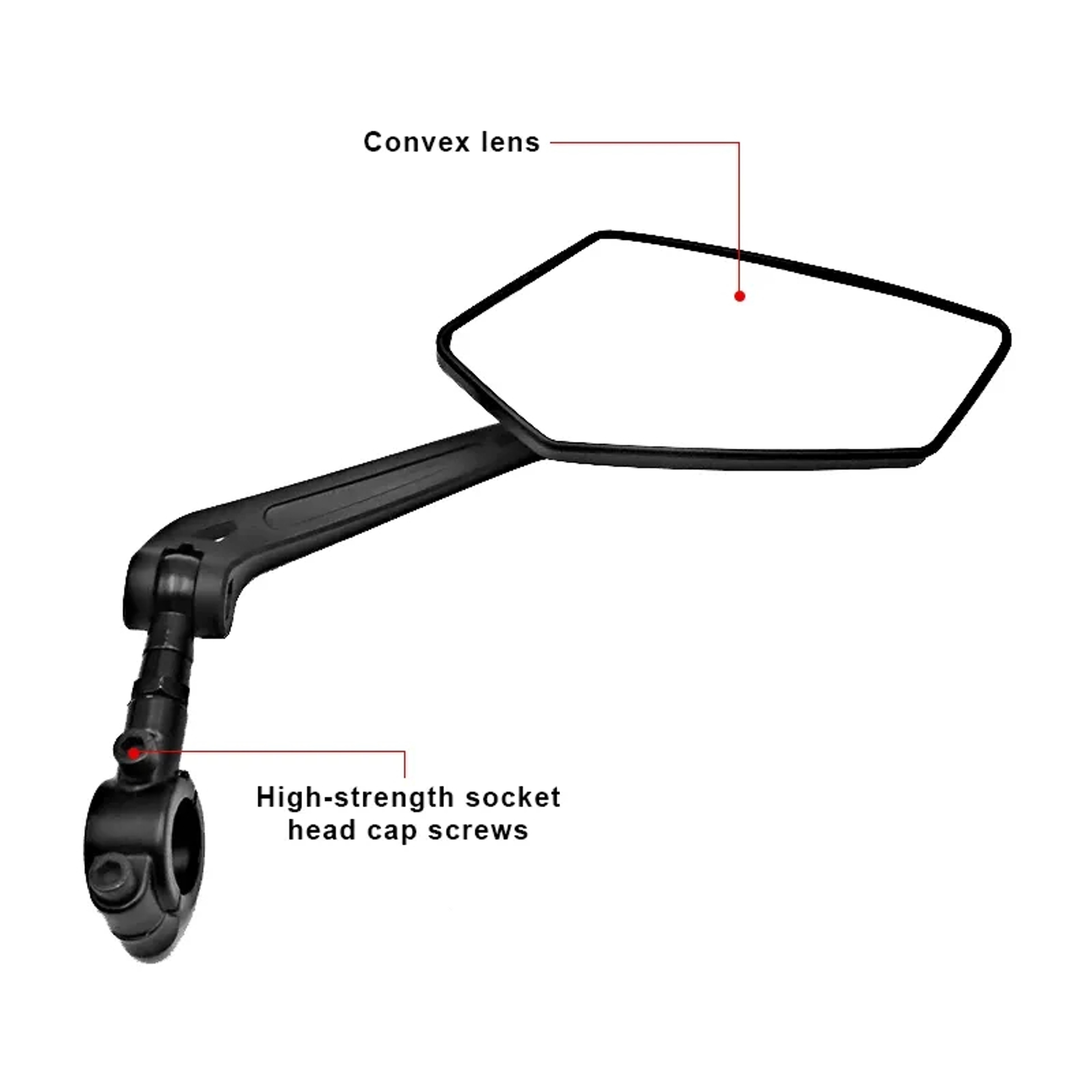 ClearView Adjustable Bicycle Rear View Mirror for Wide Range Visibility – view 3