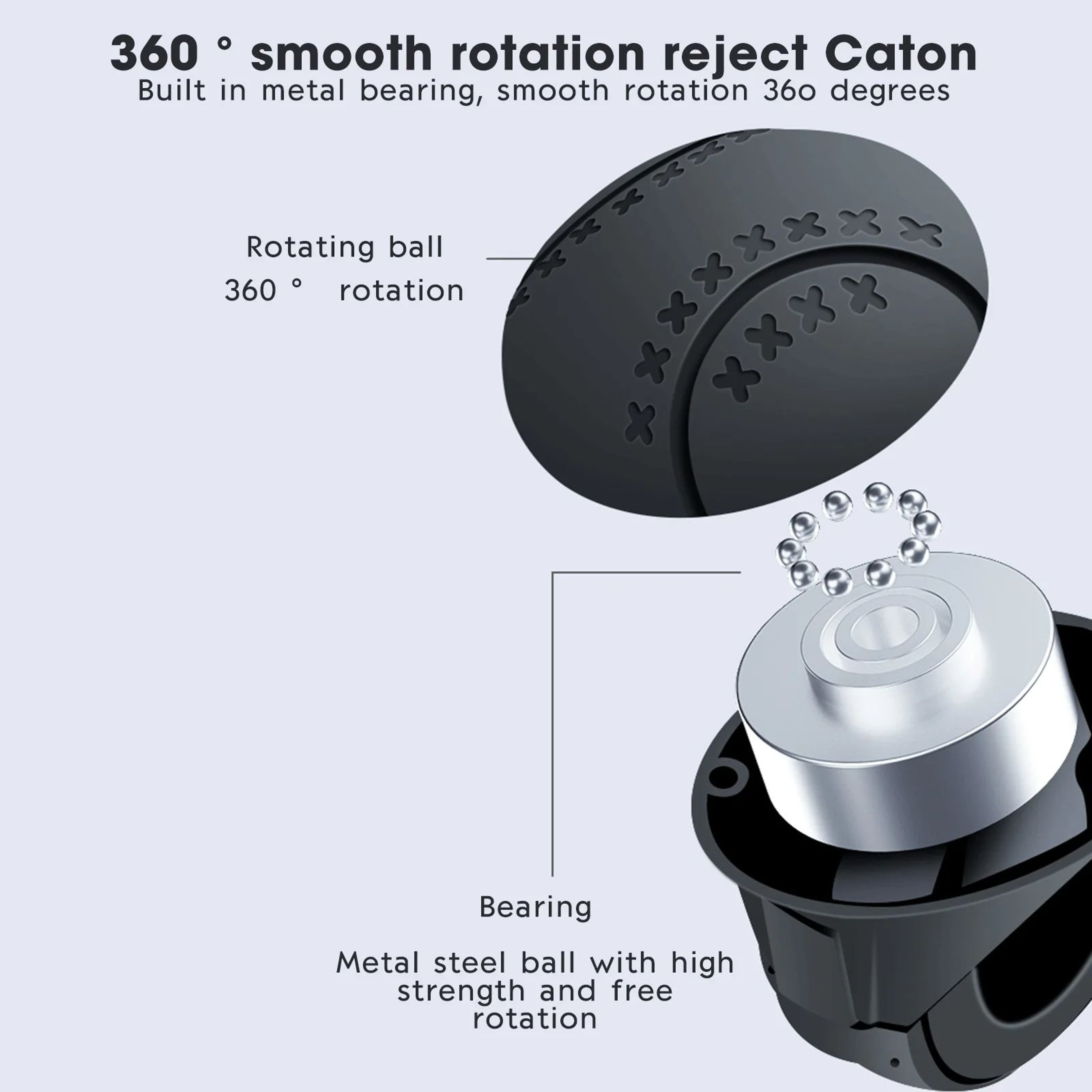 Steering Wheel Booster Spinner Knob With Power Handle Ball  Metal Bearing For Effortless OneHanded  2