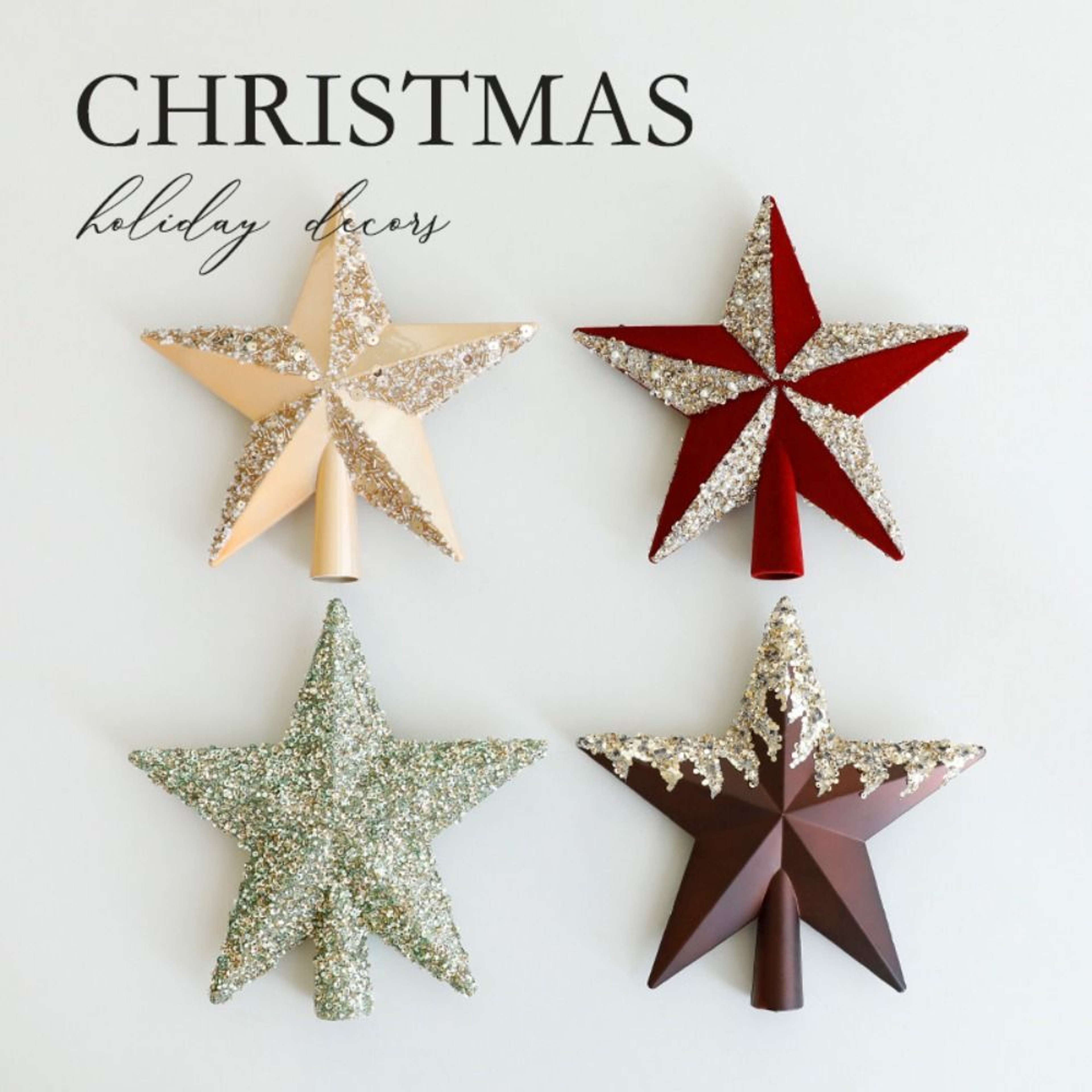 Glitter Christmas Tree Topper Star Reusable Plastic Pentagram Tree Ornament Creative Colorful Holid 1