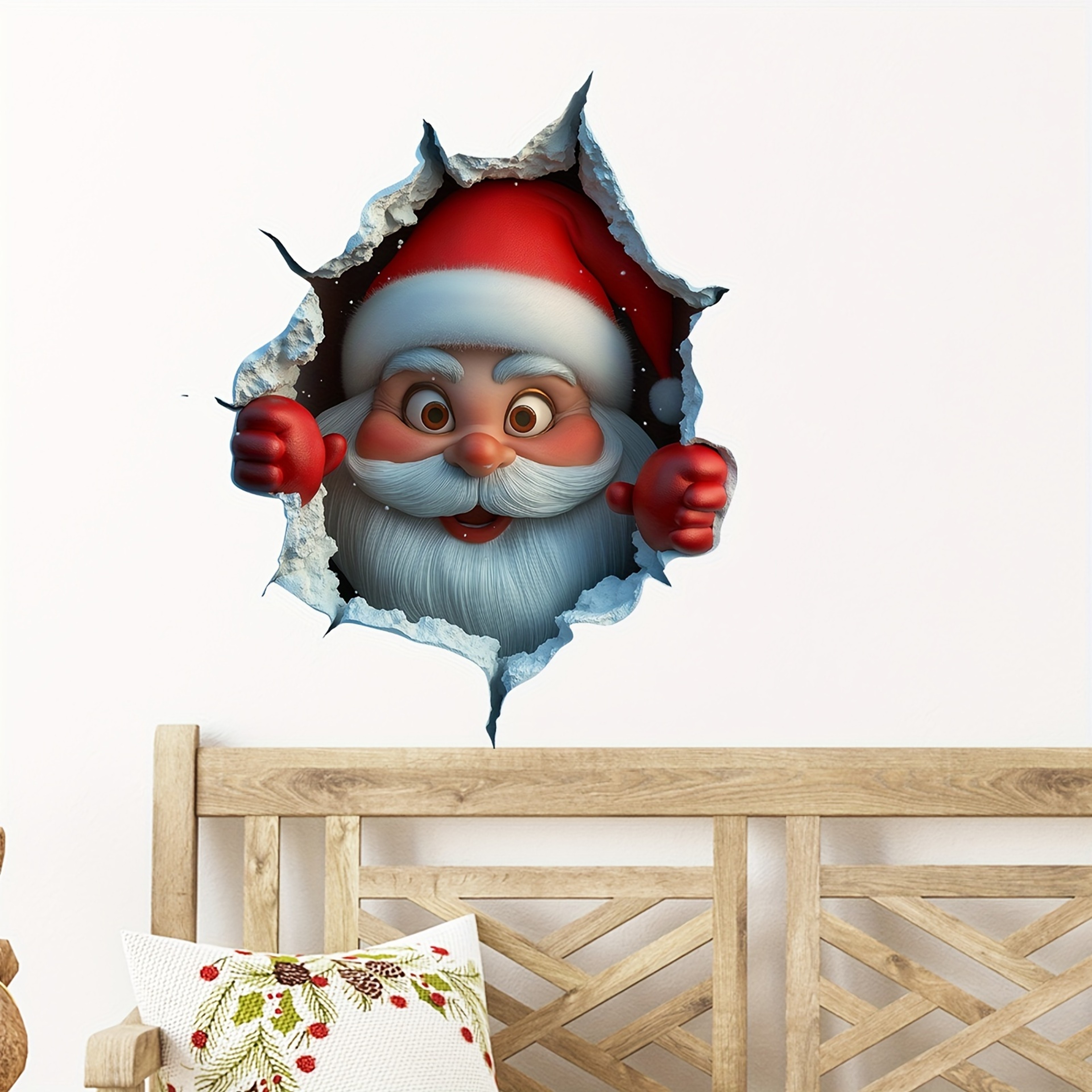 PVC Waterproof Christmas Santa Wall Stickers Door Window Wall Decals DIY Peel Sticker Home Living R 2