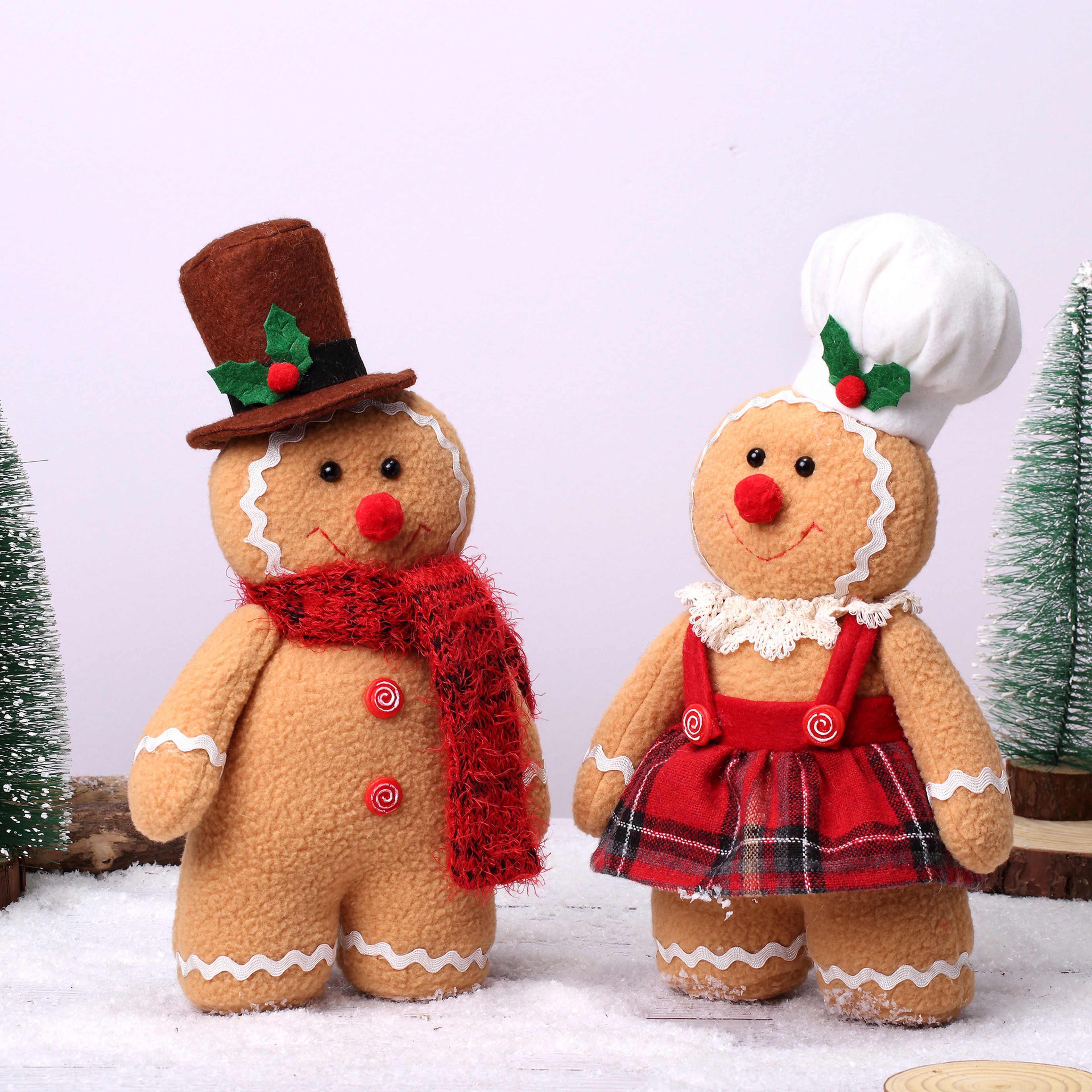 Gingerbread Man Doll Christmas, Plush Leg Dolls Xmas Tree Ornaments, New Year Kids Gift, Decorations for Home Party – view 2