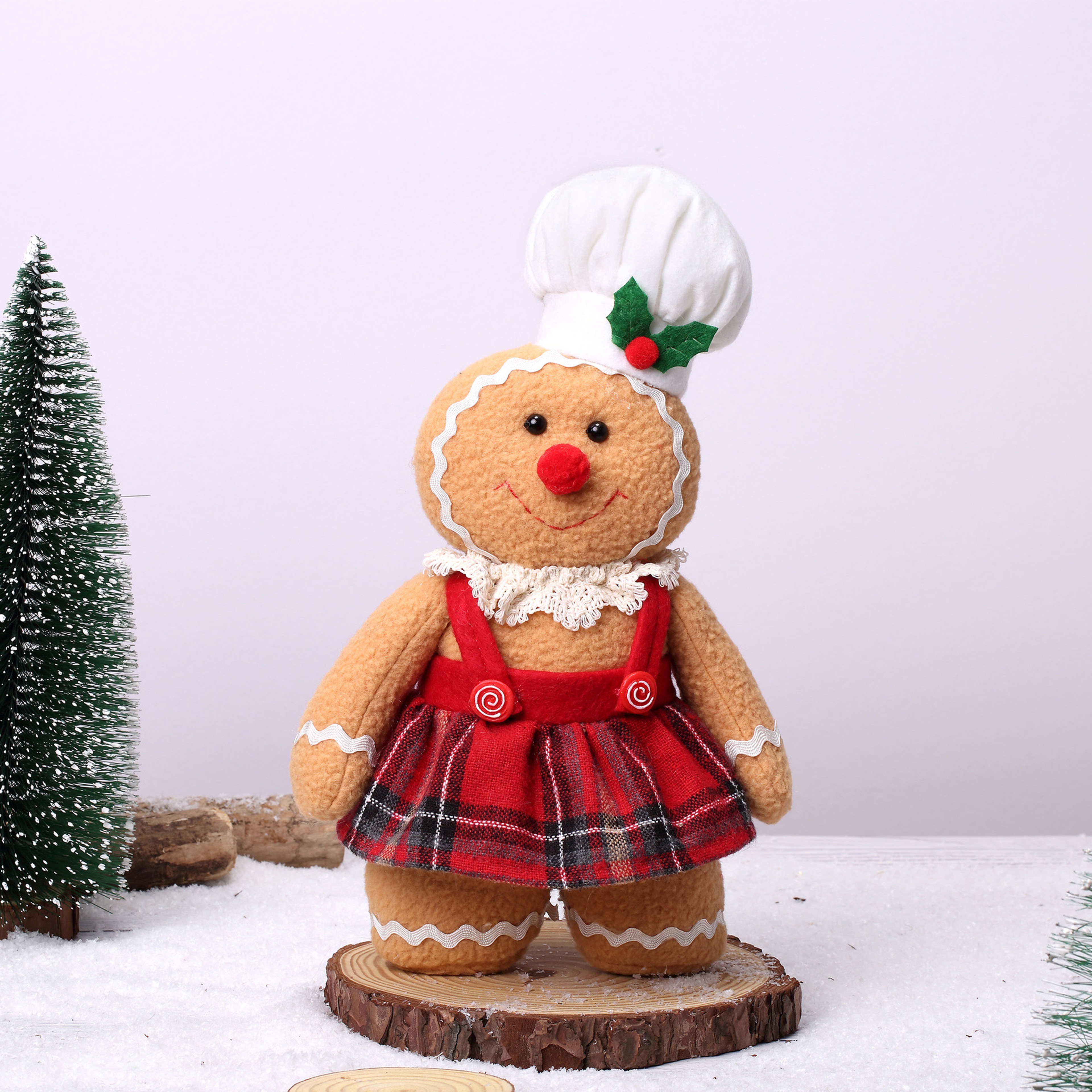Gingerbread Man Doll Christmas, Plush Leg Dolls Xmas Tree Ornaments, New Year Kids Gift, Decorations for Home Party – view 7