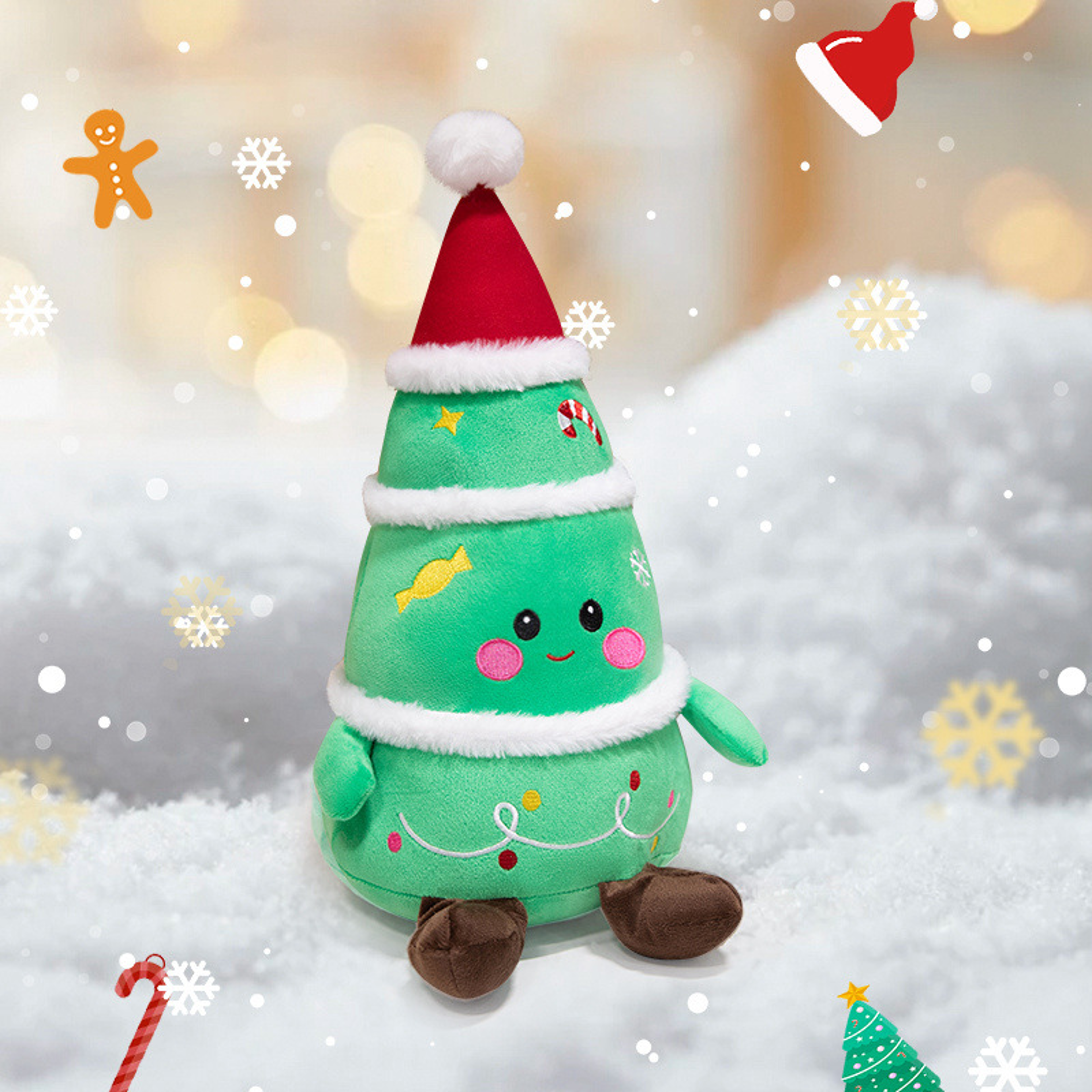 Cute Santa Claus Gingerbread Man Plush Toys Elk Snowman Animal Doll Christmas Gifts For Children Ki 6
