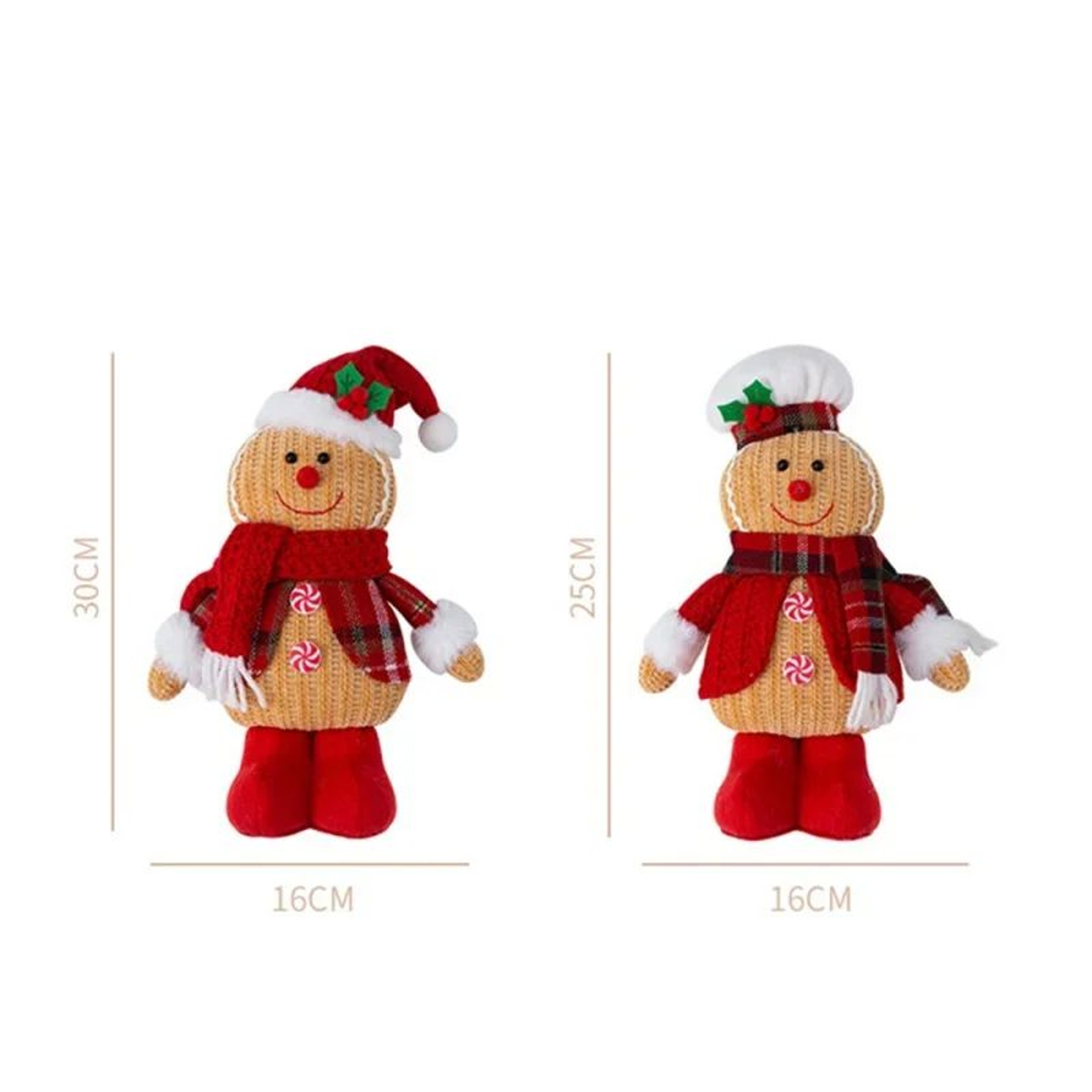 Christmas Gingerbread Doll Cute Gingerbread Man Design Toy Stuffed Pillow Decoration Festive Holida 5