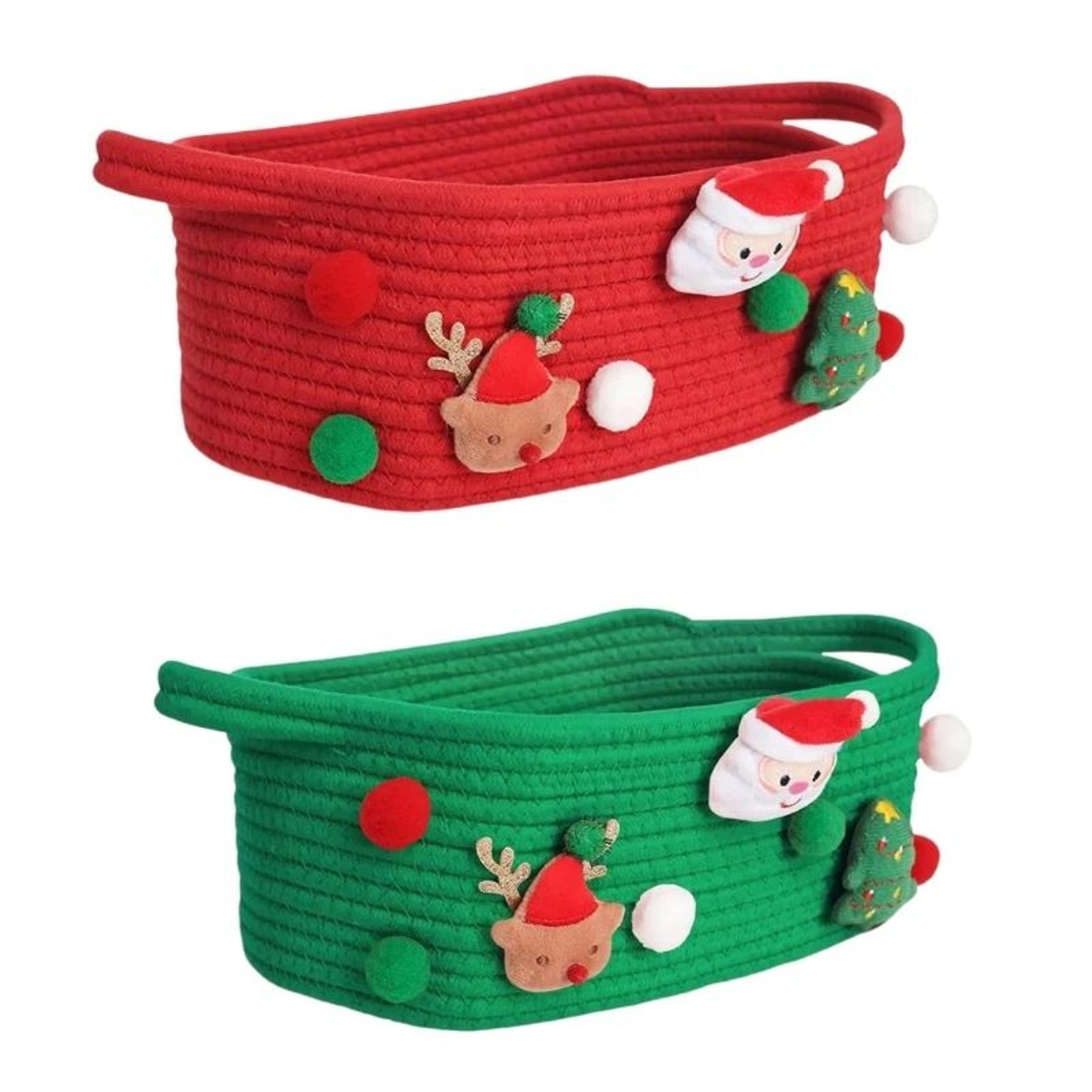 New Holiday Themed Santa Storage Christmas Organization Bin Gift And Toy Accessories Container 0