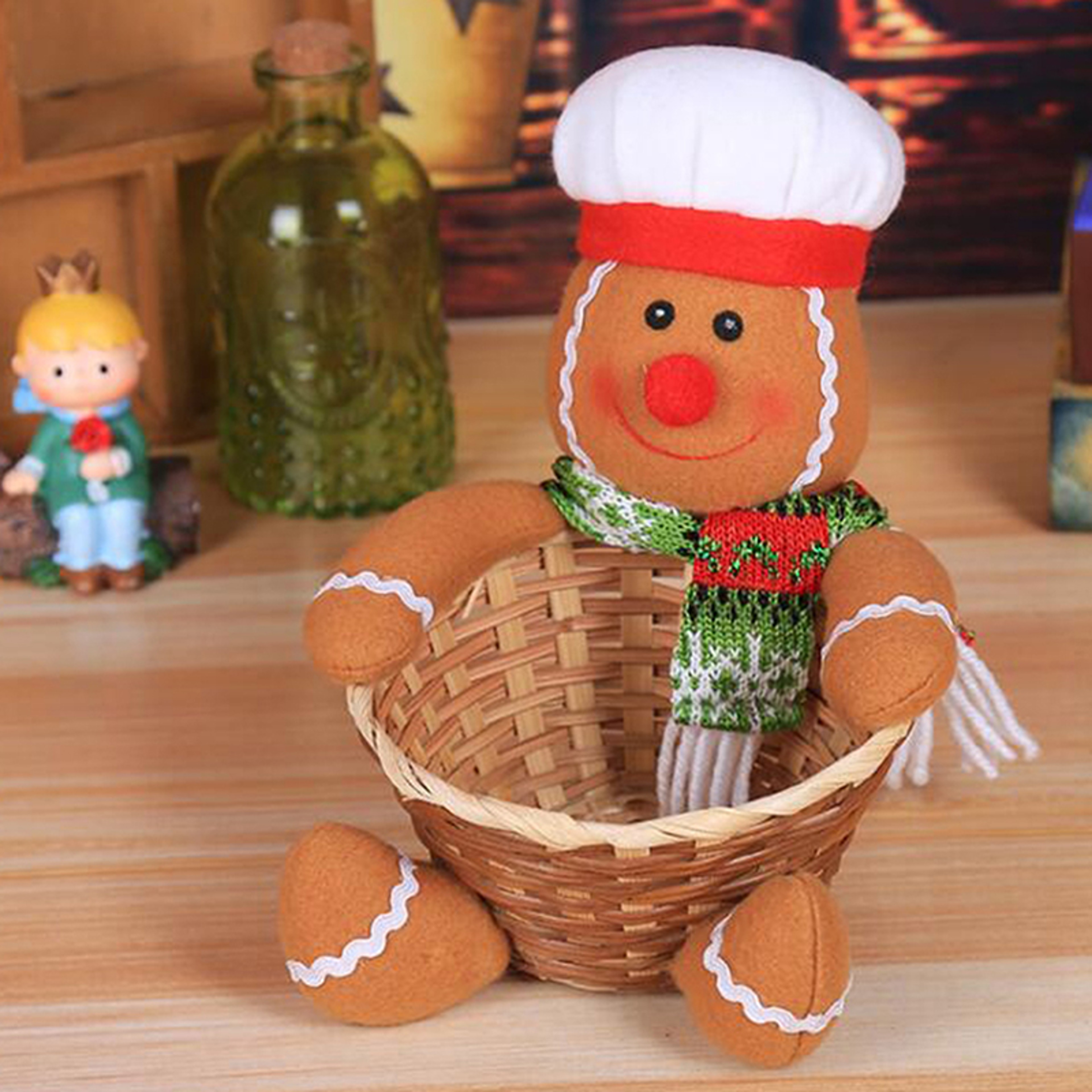 Merry Christmas Decorative Candy Childrens Candy Storage Basket Desktop Pendant Christmas Decorativ 4