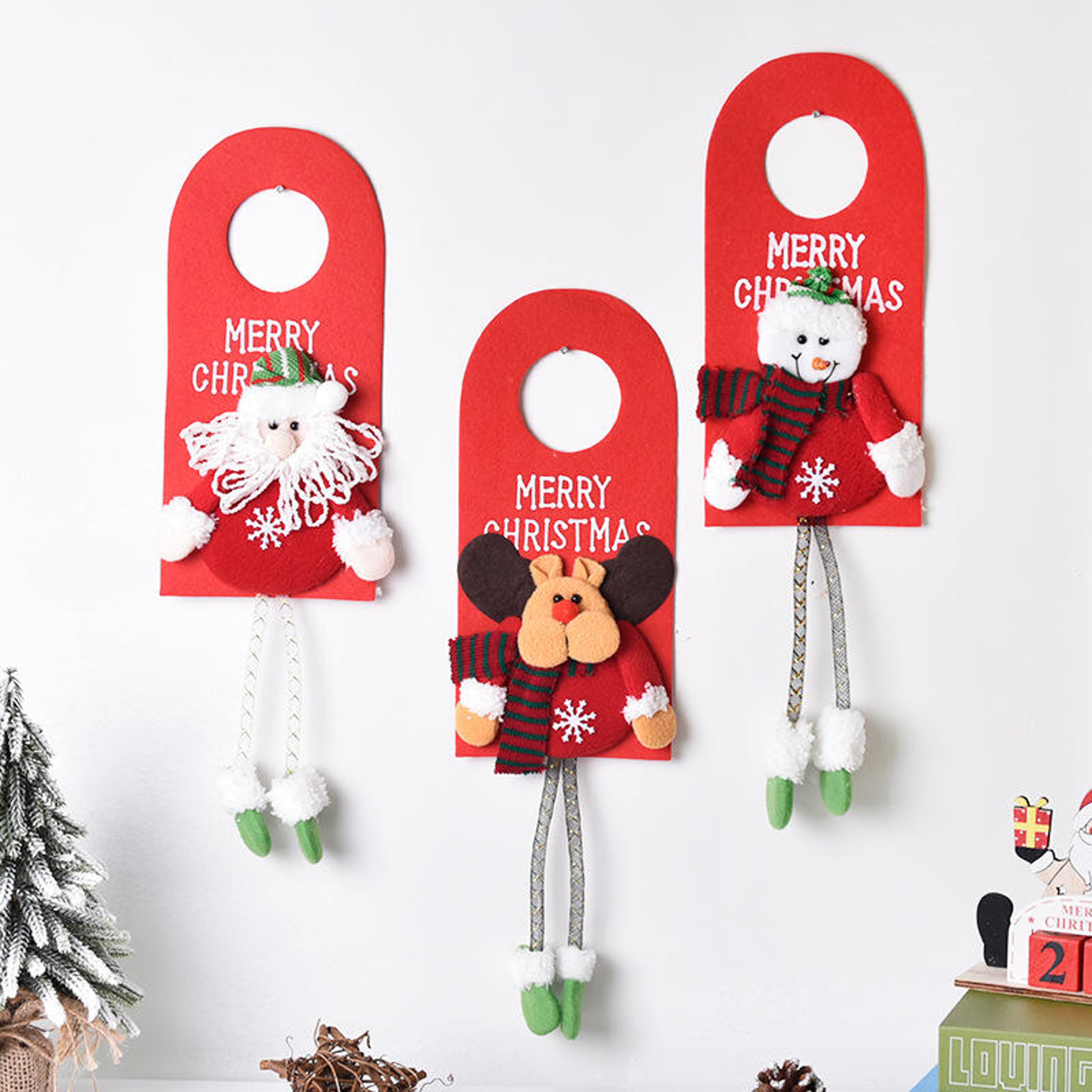 Christmas Tree Decoration, Santa Claus Pendant, Elk Snowman Pendant, Happy New Year Ornament, Noel Navidad Christmas – view 5