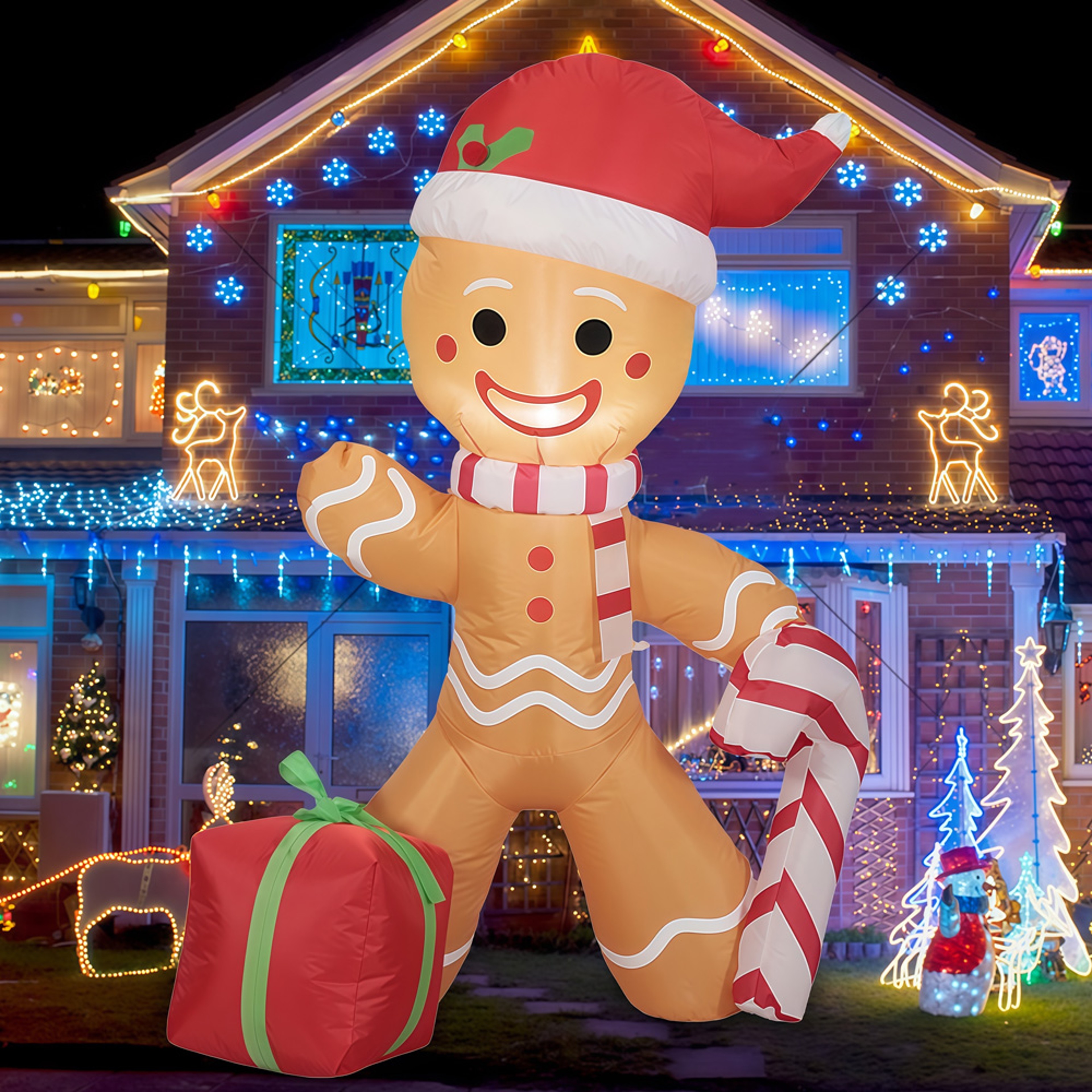 Builtin LED Lights Inflatable Model Christmas Inflatable Decoration Indoor Outdoor Decor Ornament X 2