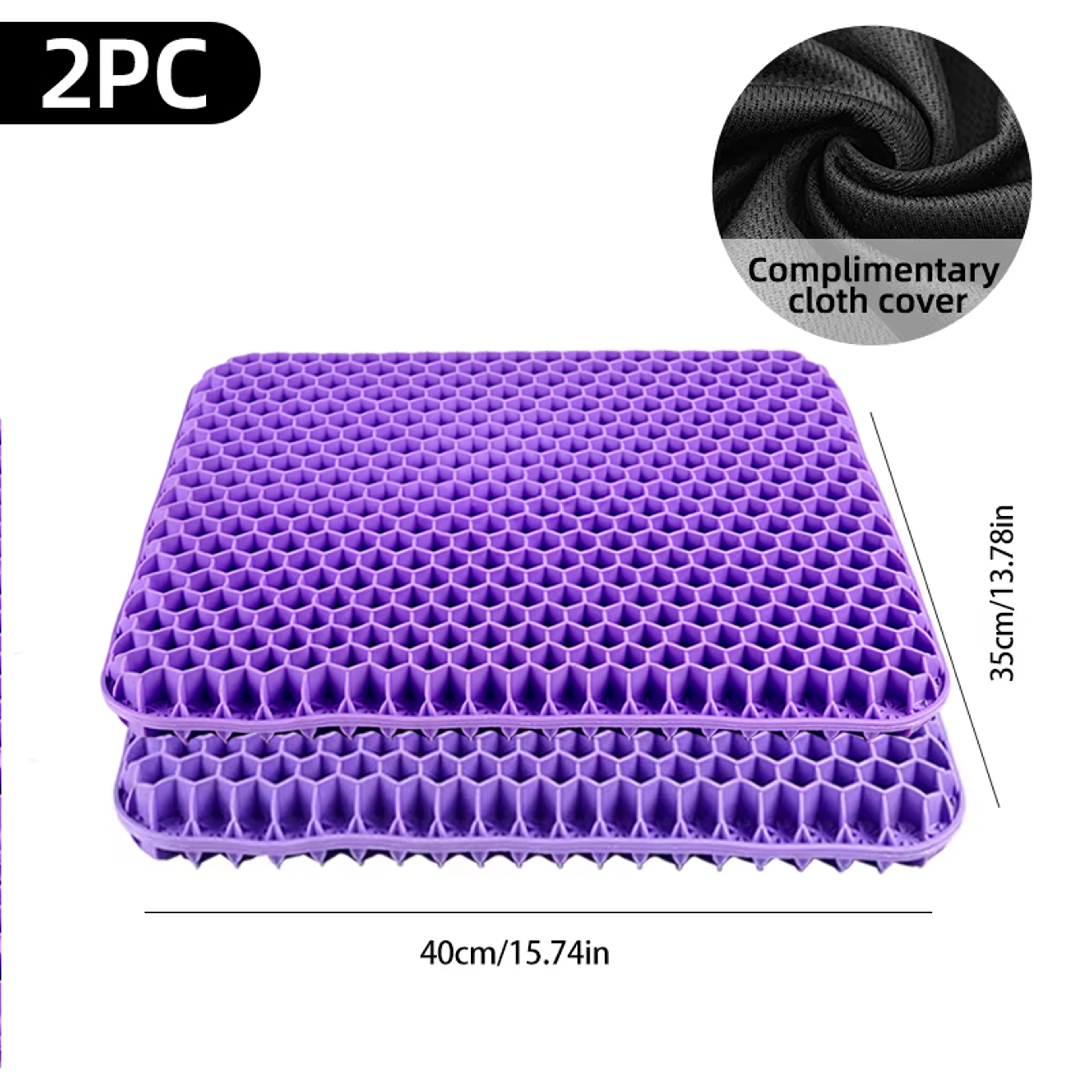Summer Breathable Gel Seat Cushion Home Office Wheelchair Chair Cars Honeycomb Design 6