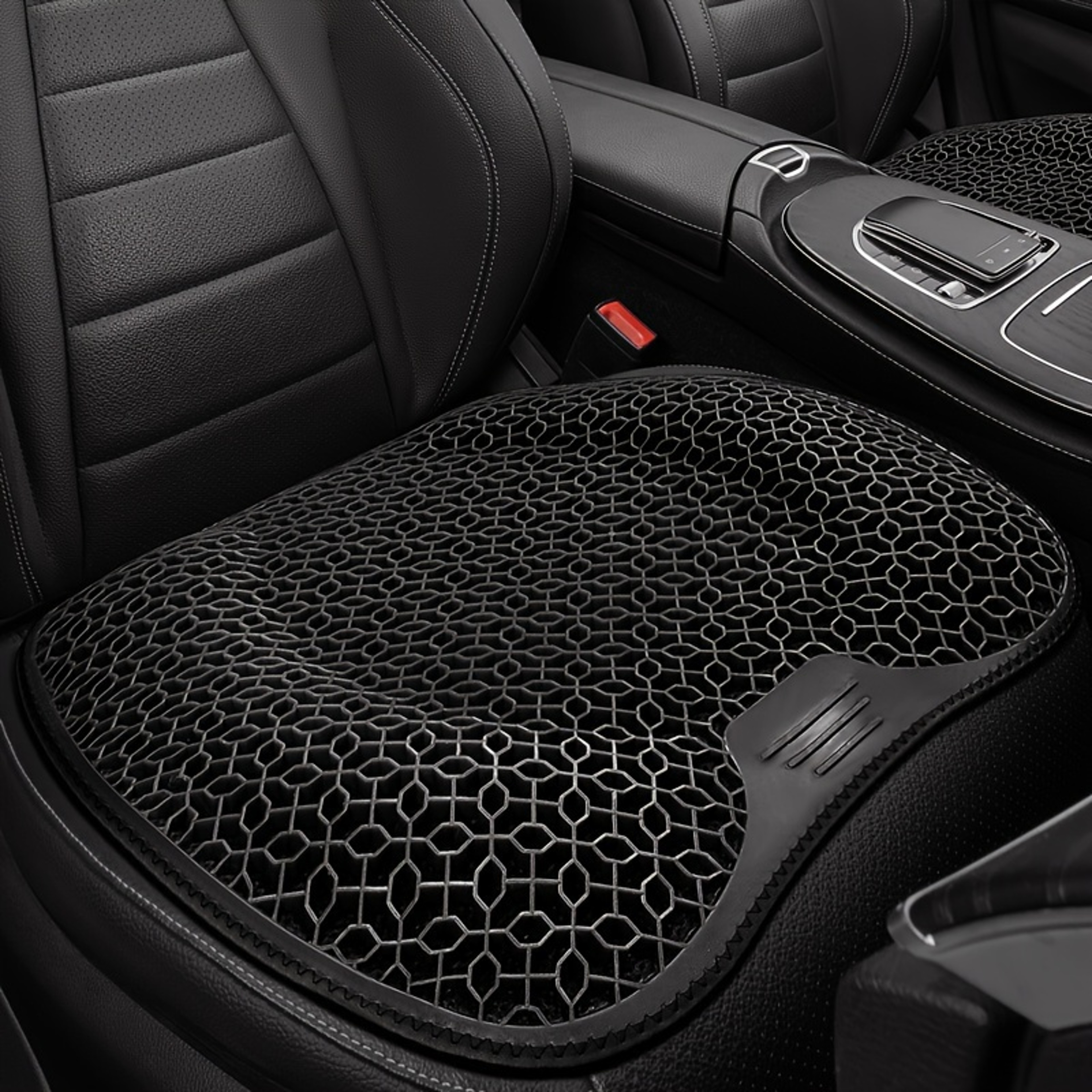 1pc Gel Seat Cushion, Honeycomb Design for Car Office, Ergonomic Support & Lightweight – view 3